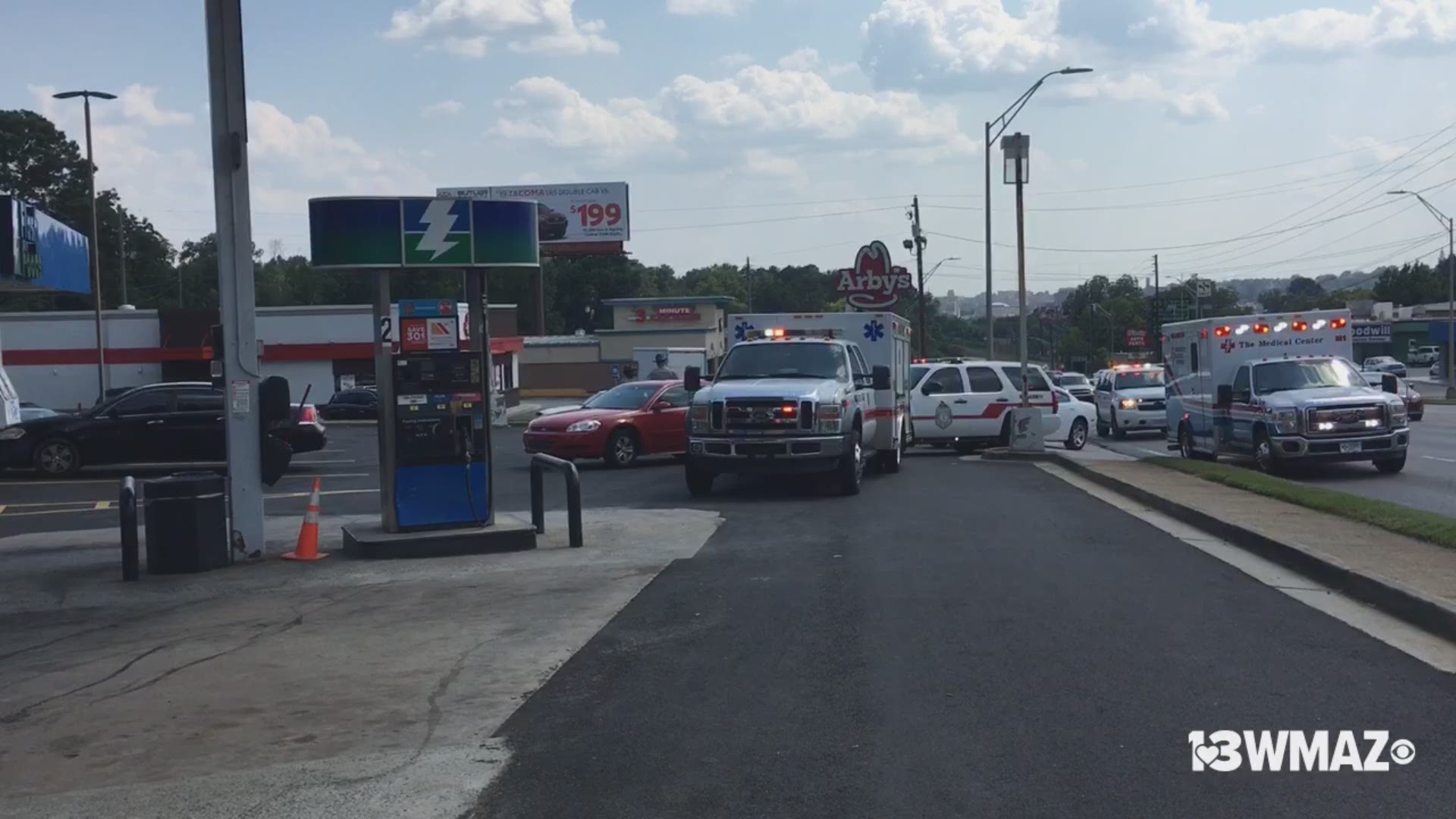 The Bibb Sheriff's Office is investigating after a fight between two men inside a car lead to one being stabbed in the arm.