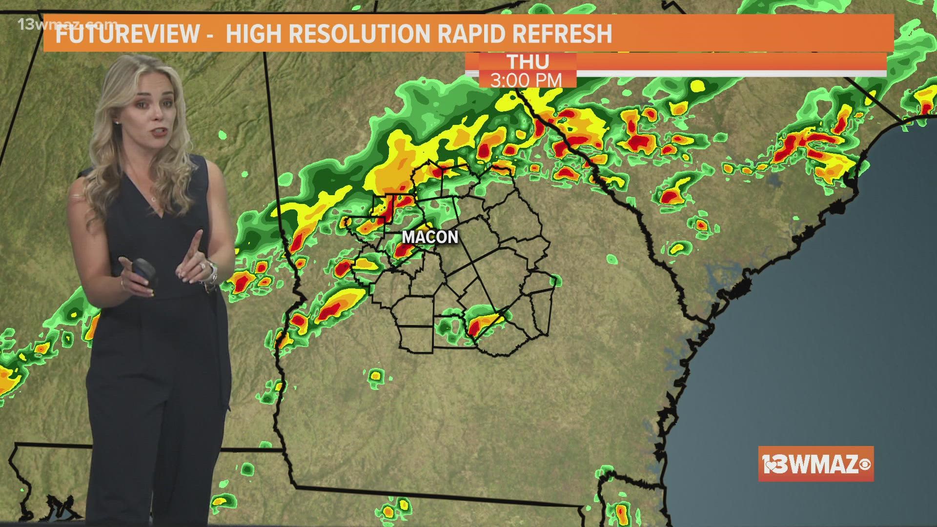 Timeline Strong storms possible in Central thru Dec. 30