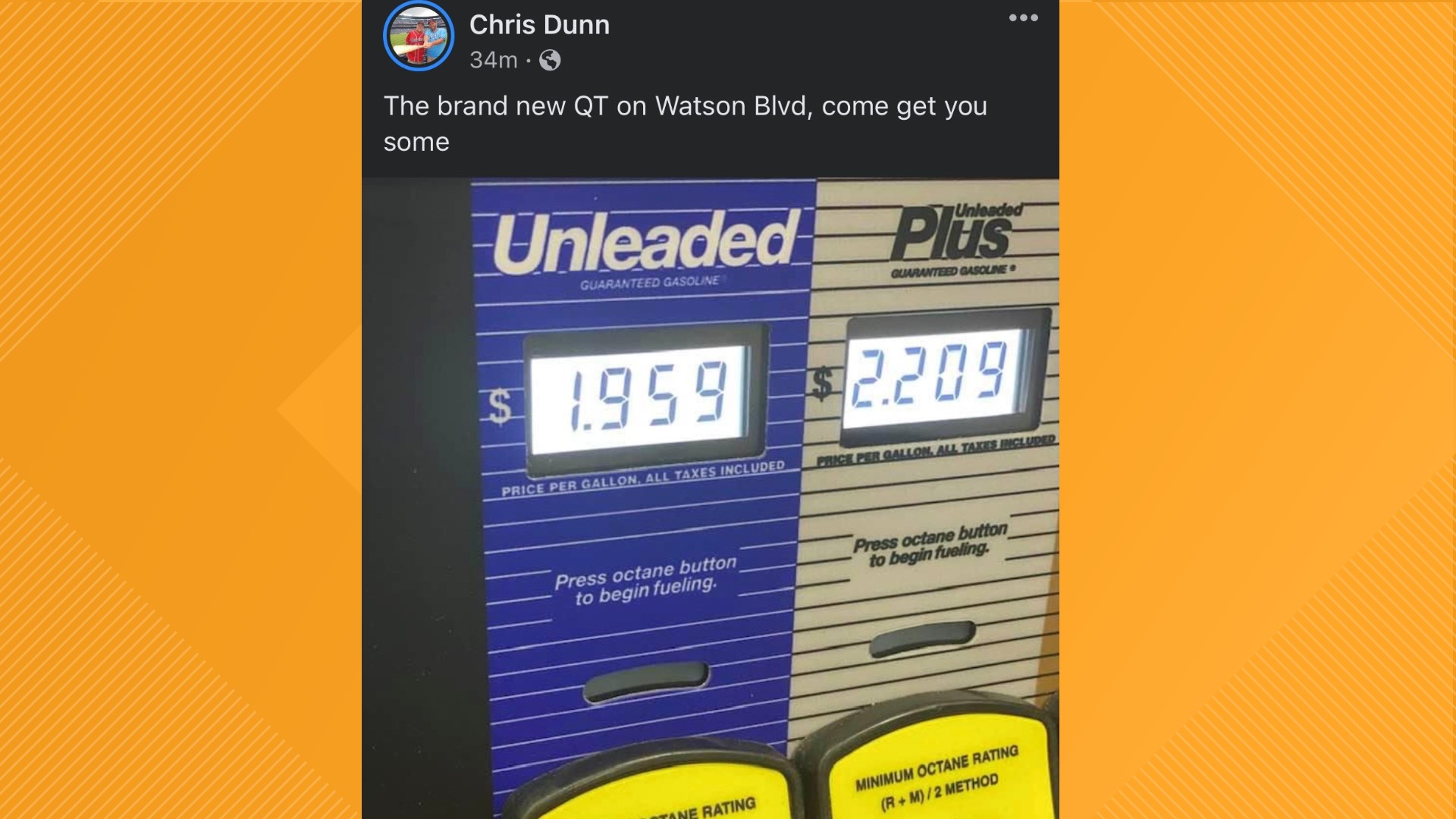 Warner Robins gas station with low prices