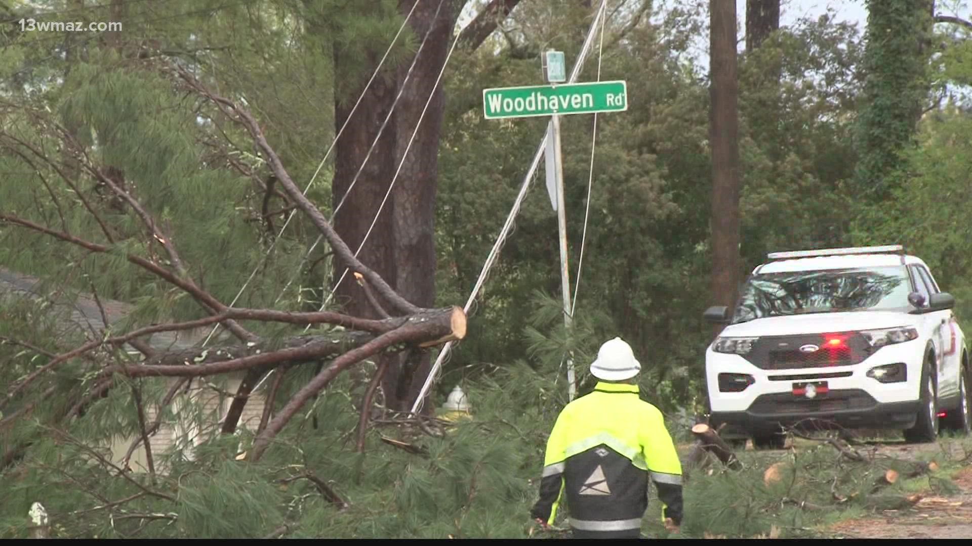 The National Weather Service confirmed Wednesday a tornado had passed through Macon-Bibb County