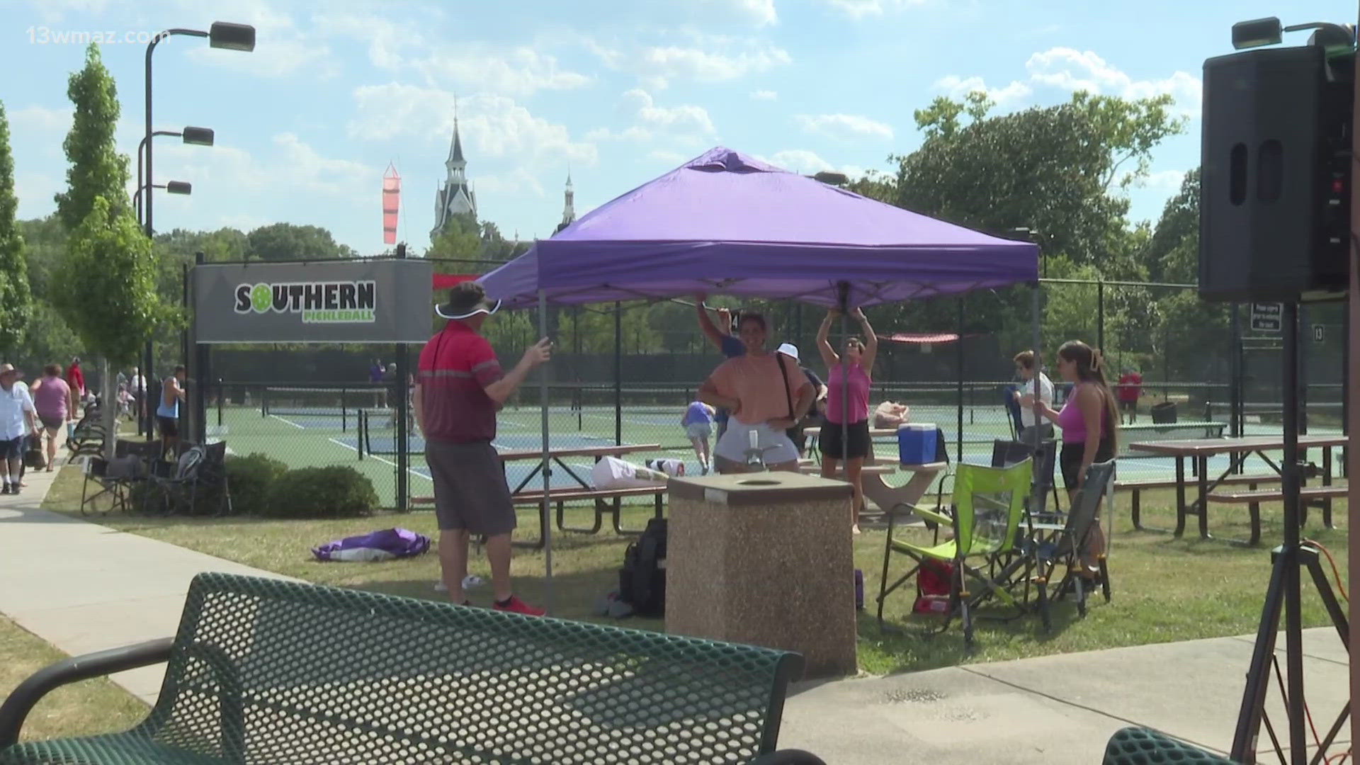 With temperatures rising, people in Central Georgia find ways to safely enjoy the sun.