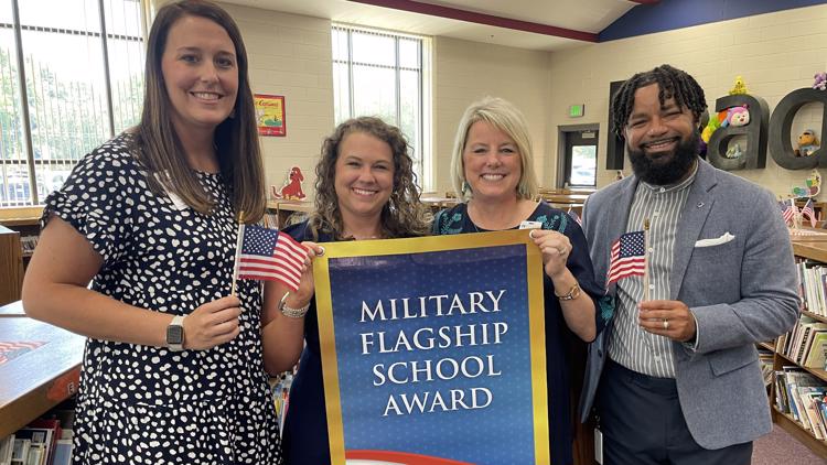 Langston Road Elementary honored for efforts to support military families