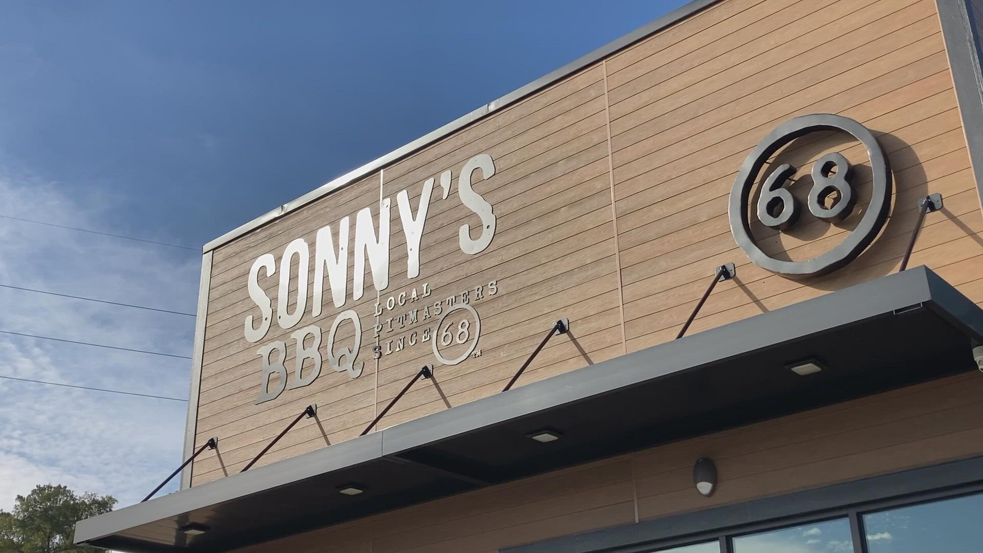 Footage of the new Sonny's BBQ restaurant in Macon.