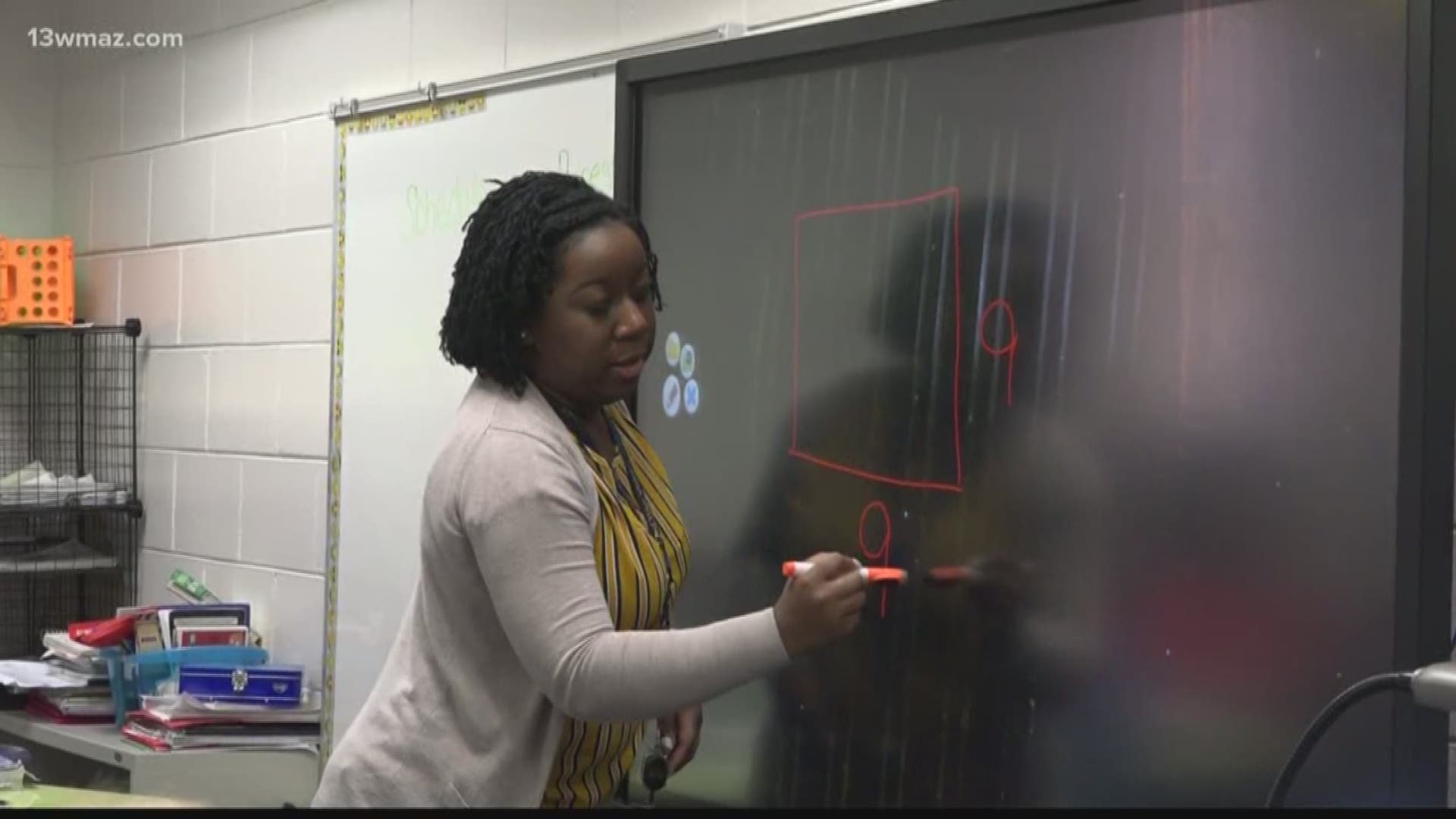 This week, we went to Porter Elementary School in Macon to meet Miss Keondra Hill, a fourth grade math teacher at the school. It's her first year teaching, but she's already made quite the impression on her students.