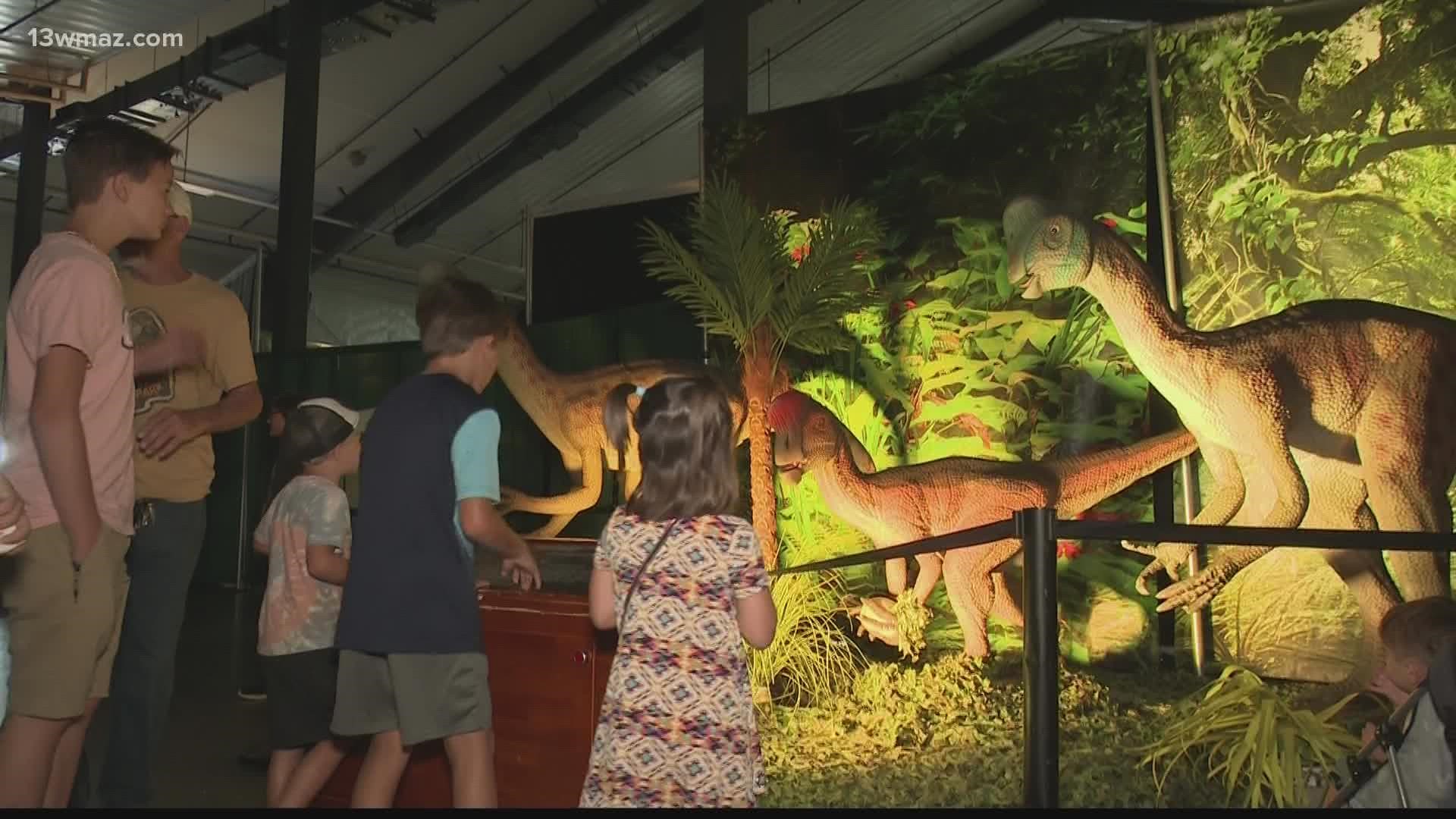 The adventured featured life-sized dinosaurs and a gift shop and play area for children.