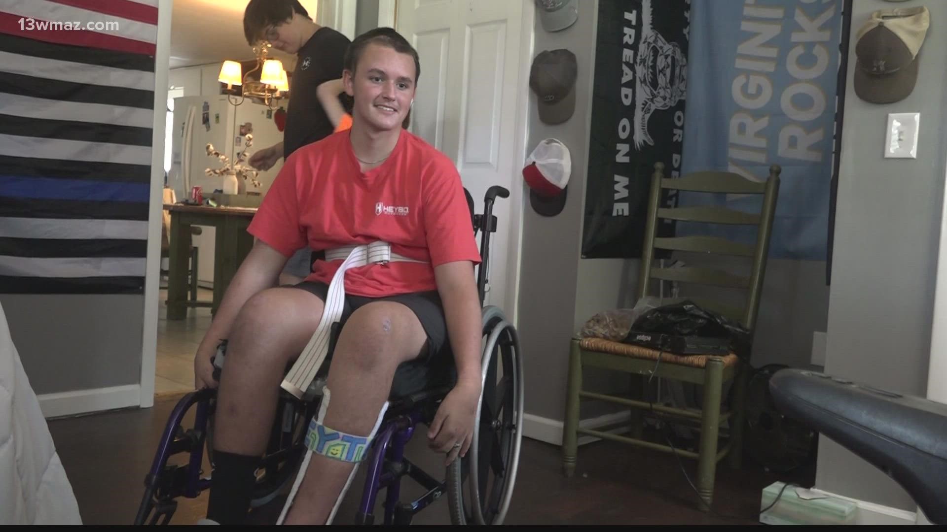 In May, 14-year-old Peyton Scott was in critical condition after being in an ATV accident. Now, he's back home.