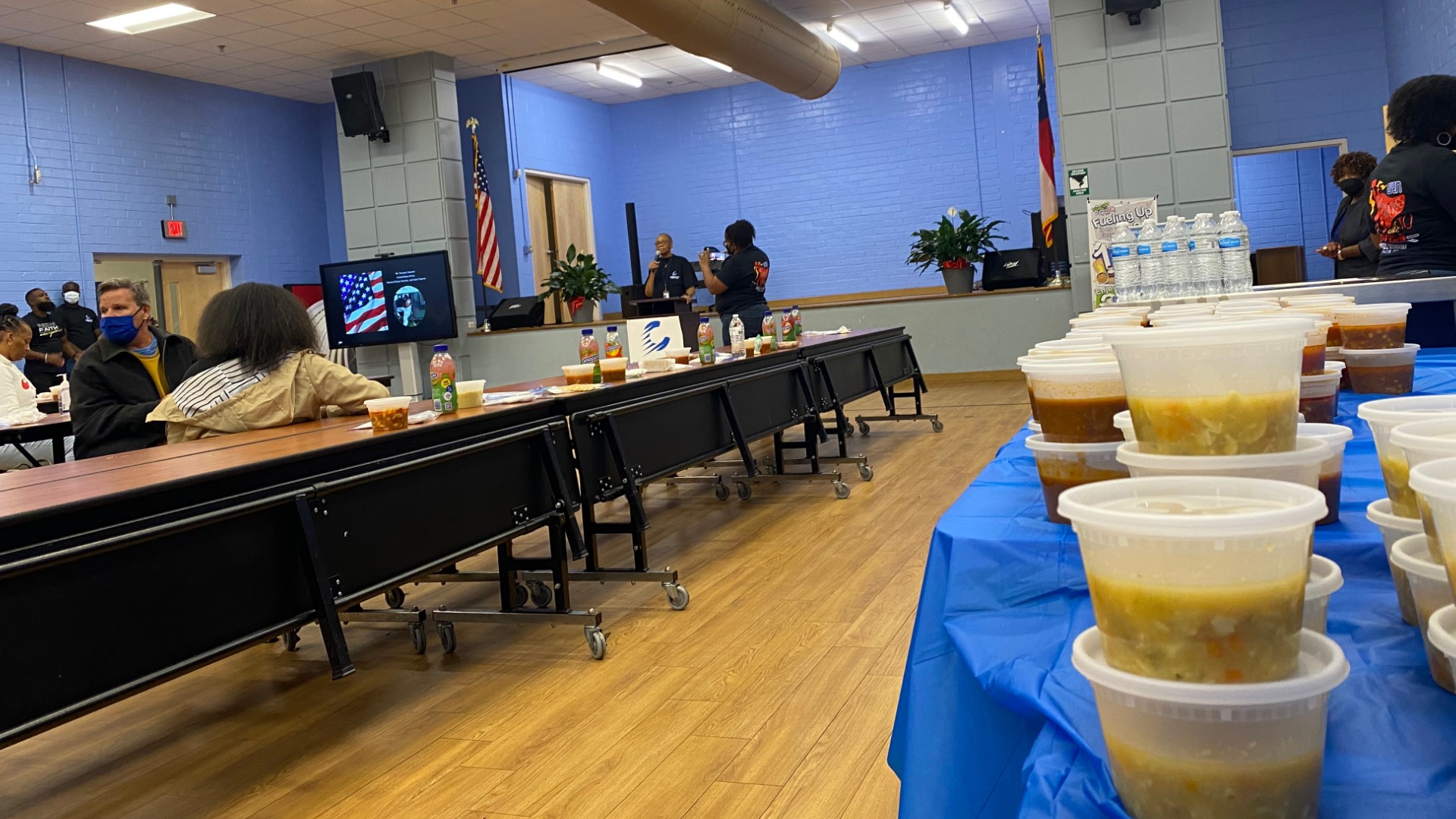 The community project was all about serving soup to those in need, especially now that cold temperatures are here.