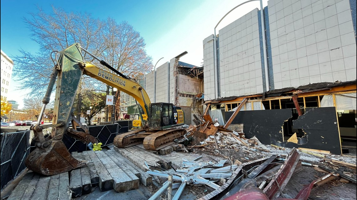 Former Macon department store torn down, making new lofts