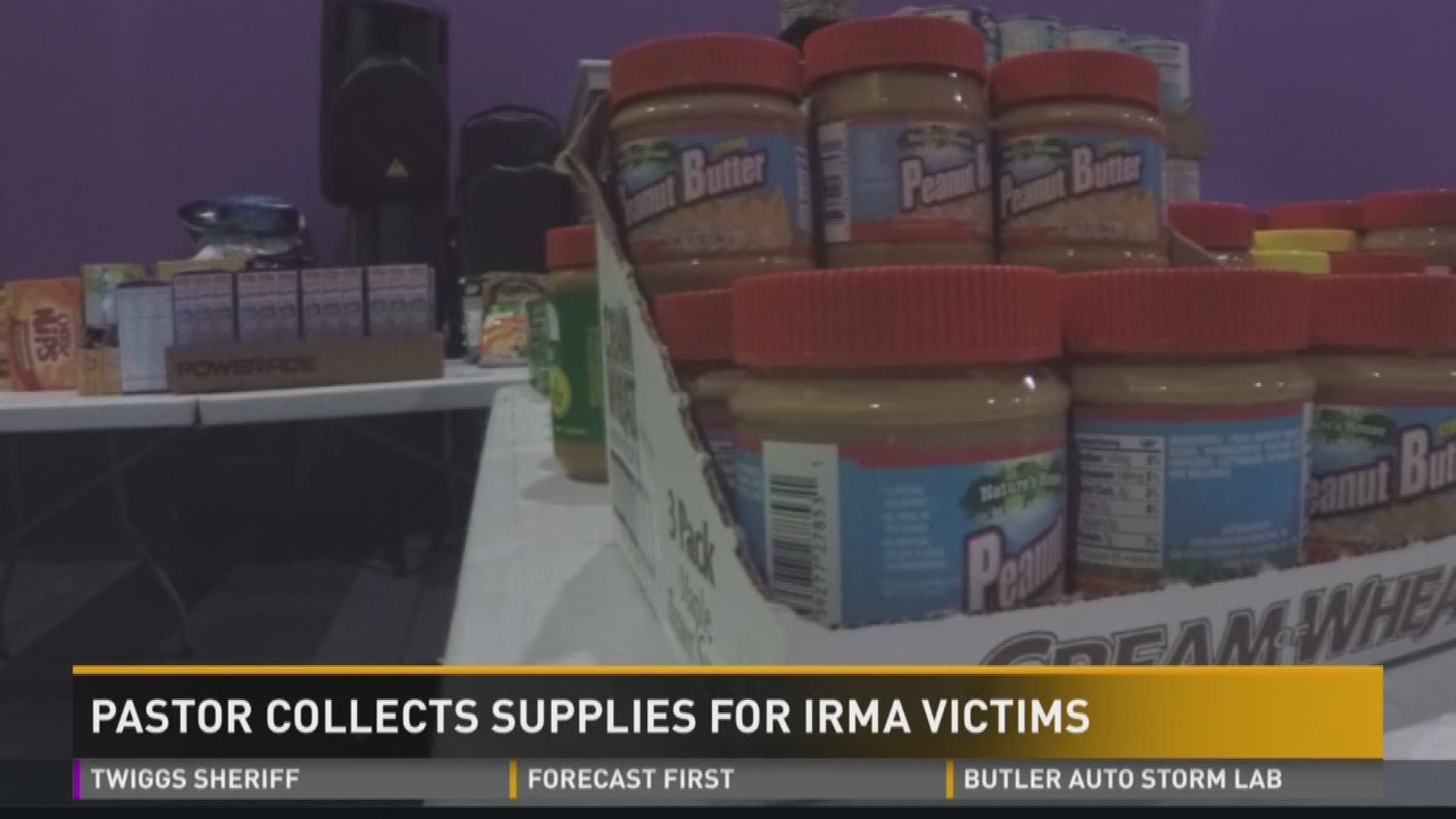 Pastor collects supplies for Irma victims