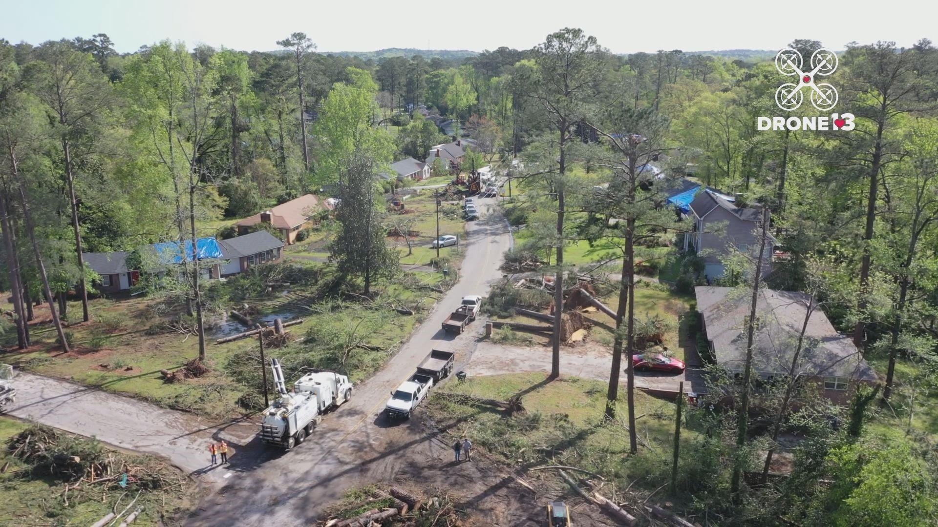 In a day of damaging winds, rain and possible tornados, north Macon seemed to see some of the worst damage.