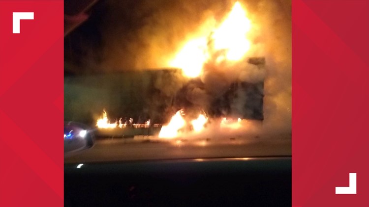 Lanes back open after truck fire shuts down I-75S in Macon