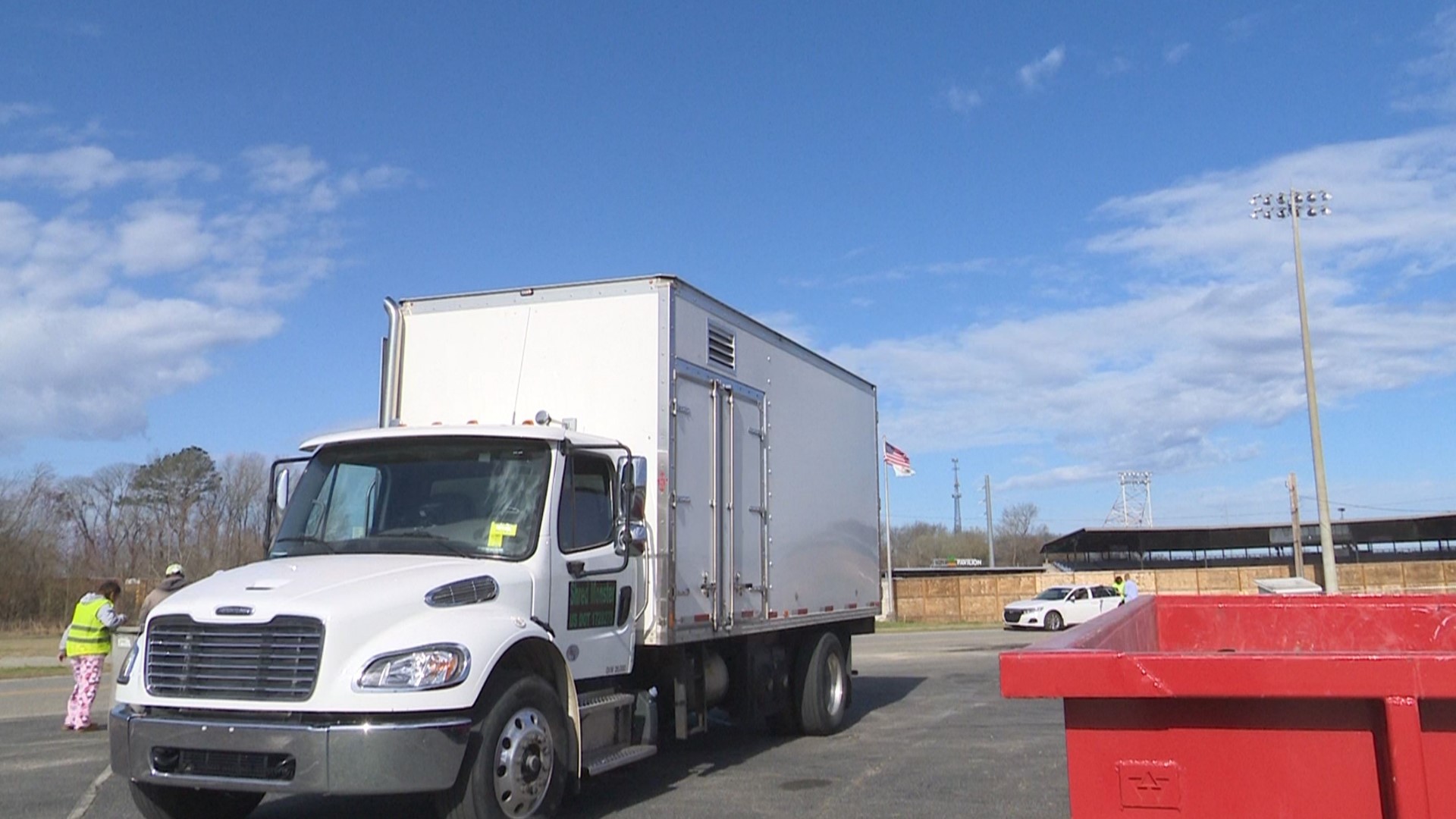 Lots of folks with stacks of old documents showed up to properly dispose of them on Saturday.