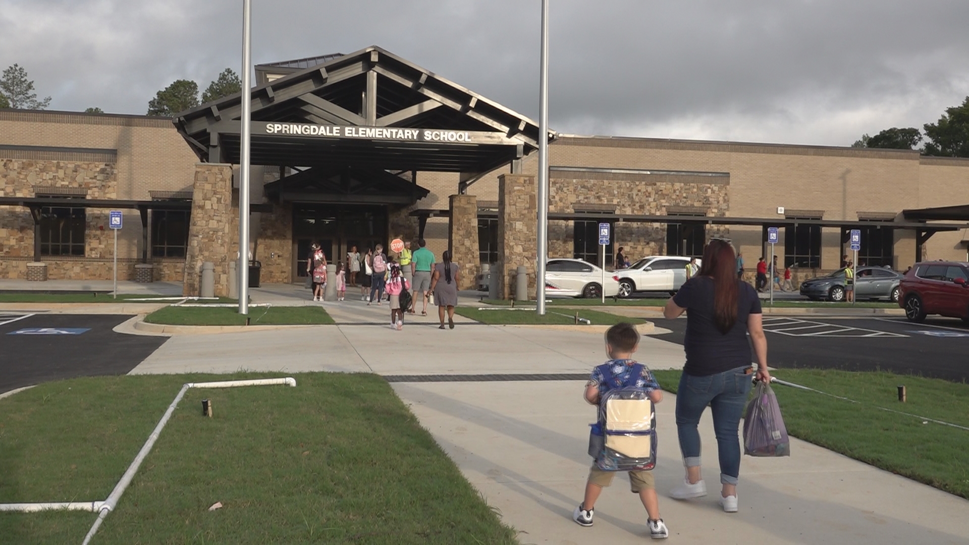 It's a new beginning in a new building. According to Principal Cami Hamlin, almost 600 students are enrolled at Springdale Elementary this year.