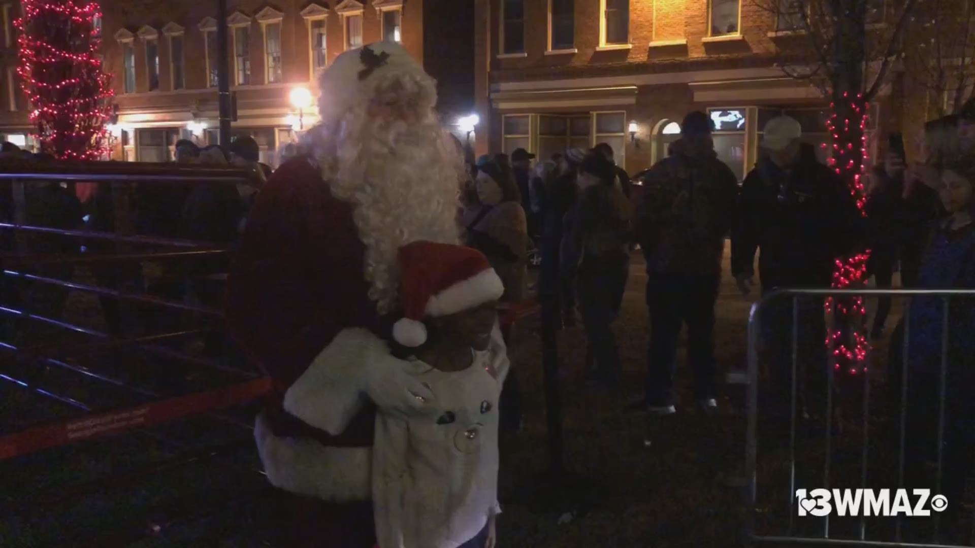 Santa stopped by Saturday night to take selfies with kids and their families. His reindeer were in tow as well.