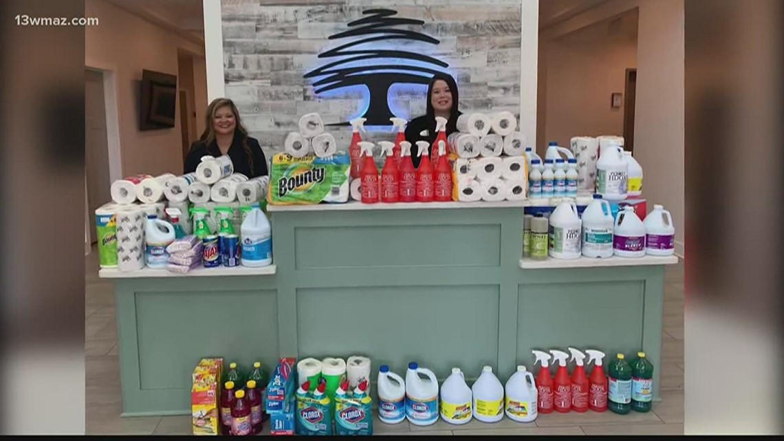 Warner Robins business collects cleaning supplies for hospital