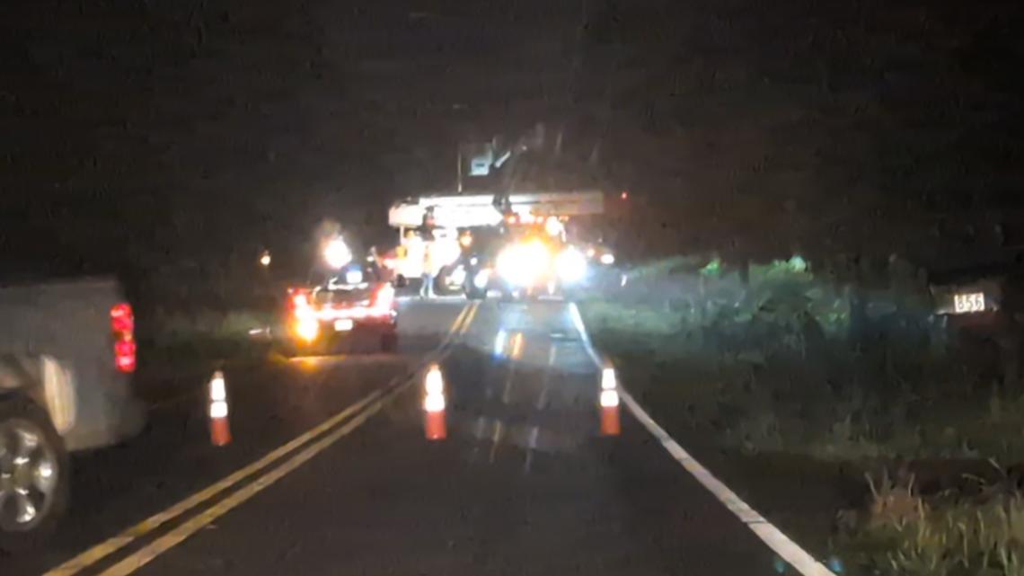 Tucker Road reopened after downed power lines causes temporary road closure, sheriff's office says