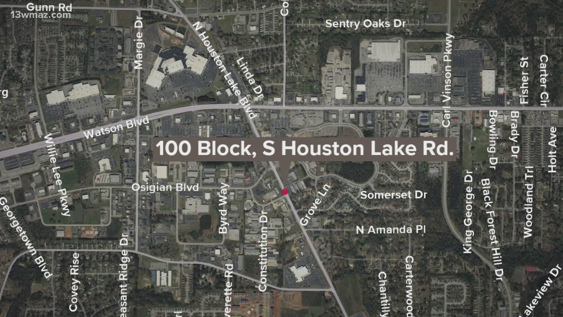 The press release says Warner Robins officers responded to a 911 call around 7:45 p.m. on Wednesday, and arrived at the 100 block of South Houston Lake Road.
