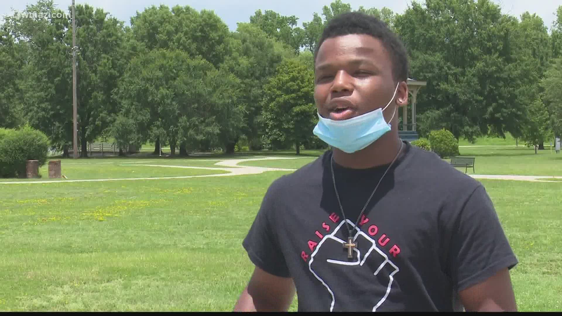 Mckinlee Hall is 14 years old and from Macon. He has started his own organization to support the less-fortunate.