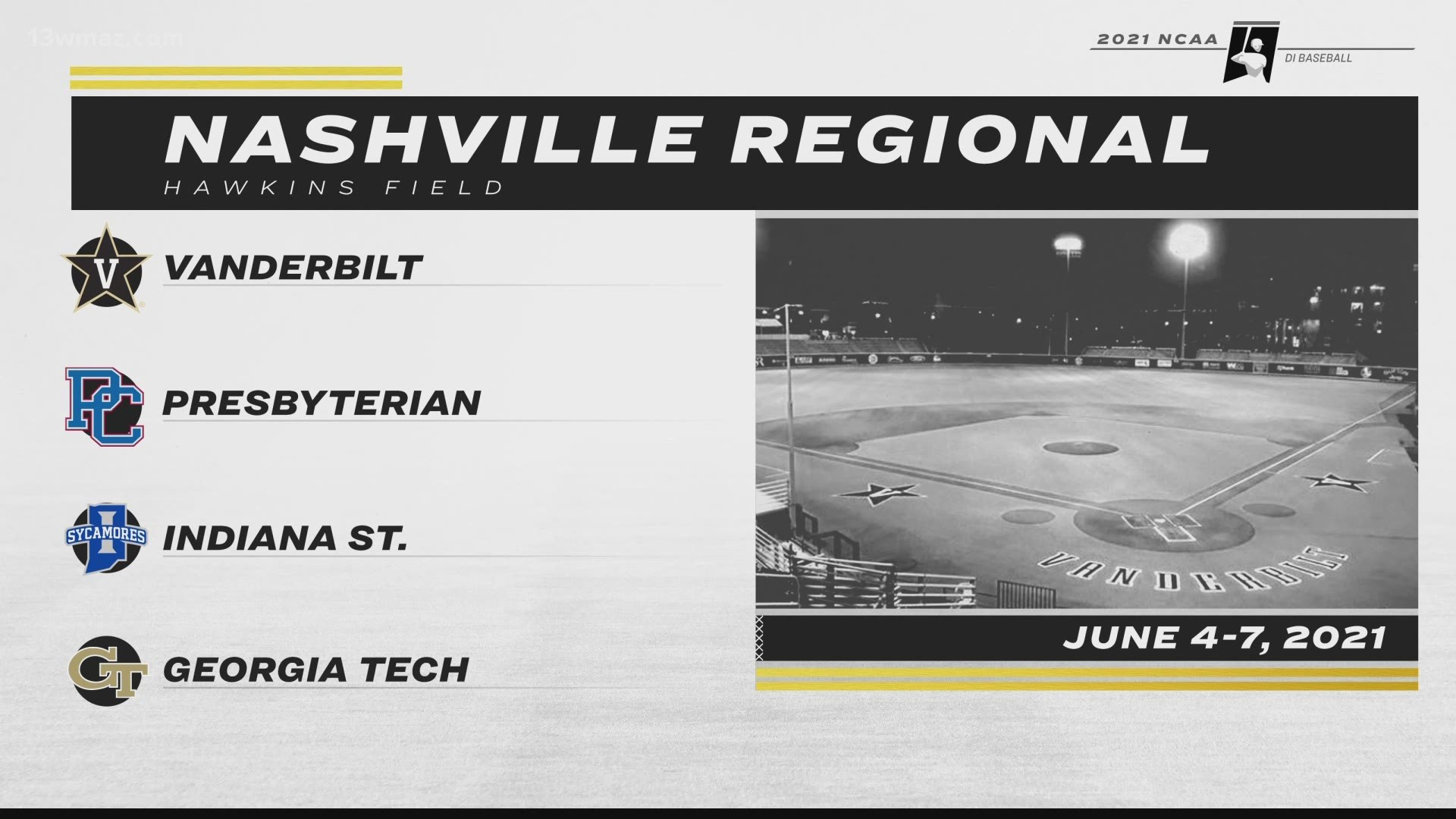 Georgia Tech will be the 2-seed in the Nashville Regional