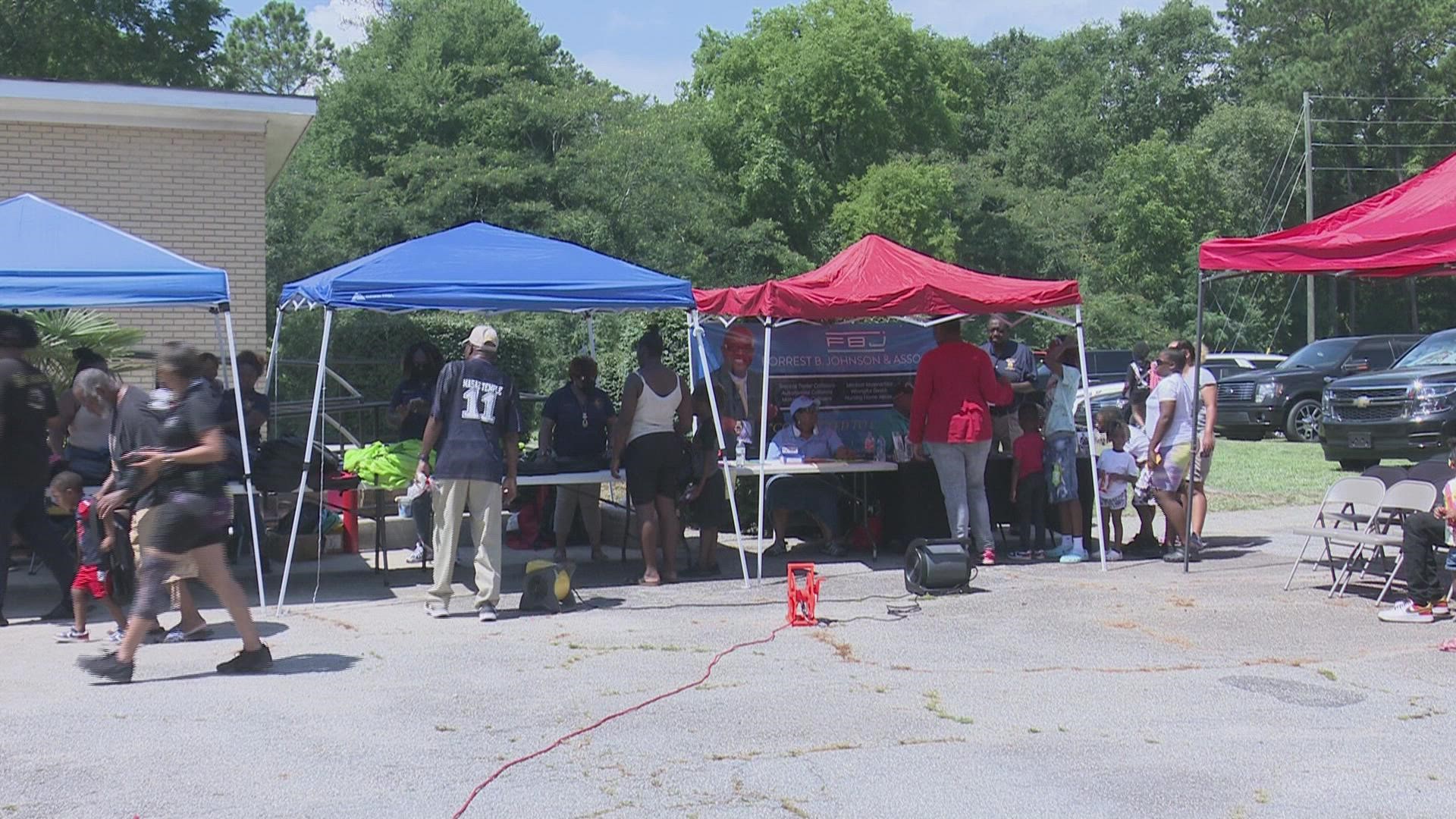 Sponsors handed out school supplies and 450 backpacks for kids heading back to school.