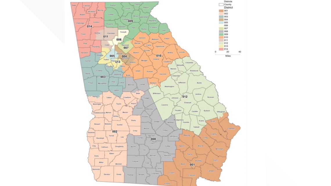 New Congressional Map Would Bring Changes To Georgia Districts | 13wmaz.com