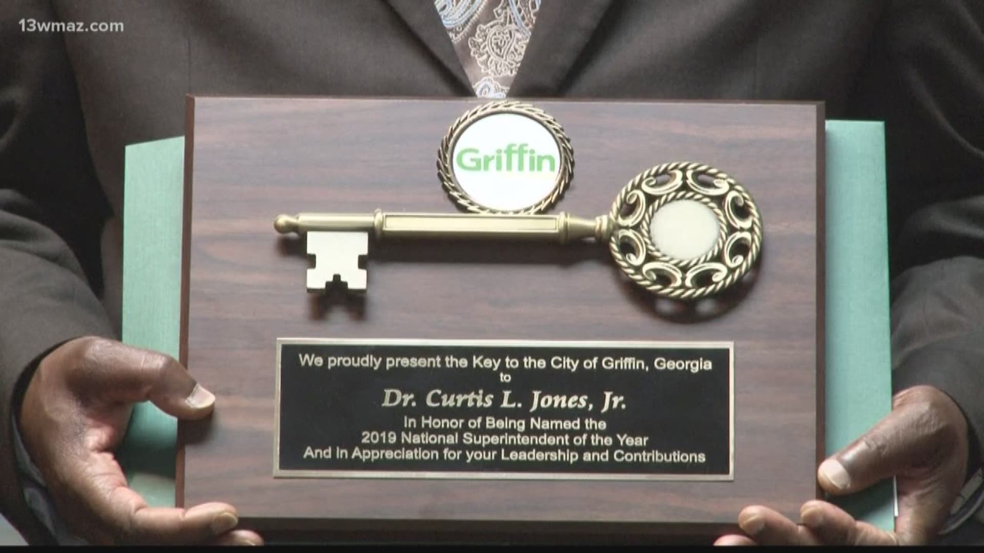 Bibb County Schools superintendent and national Superintendent of the Year Curtis Jones accepted a special award in his hometown Tuesday. Jones was given the key to the city by the place where his career started and where he still calls home today.