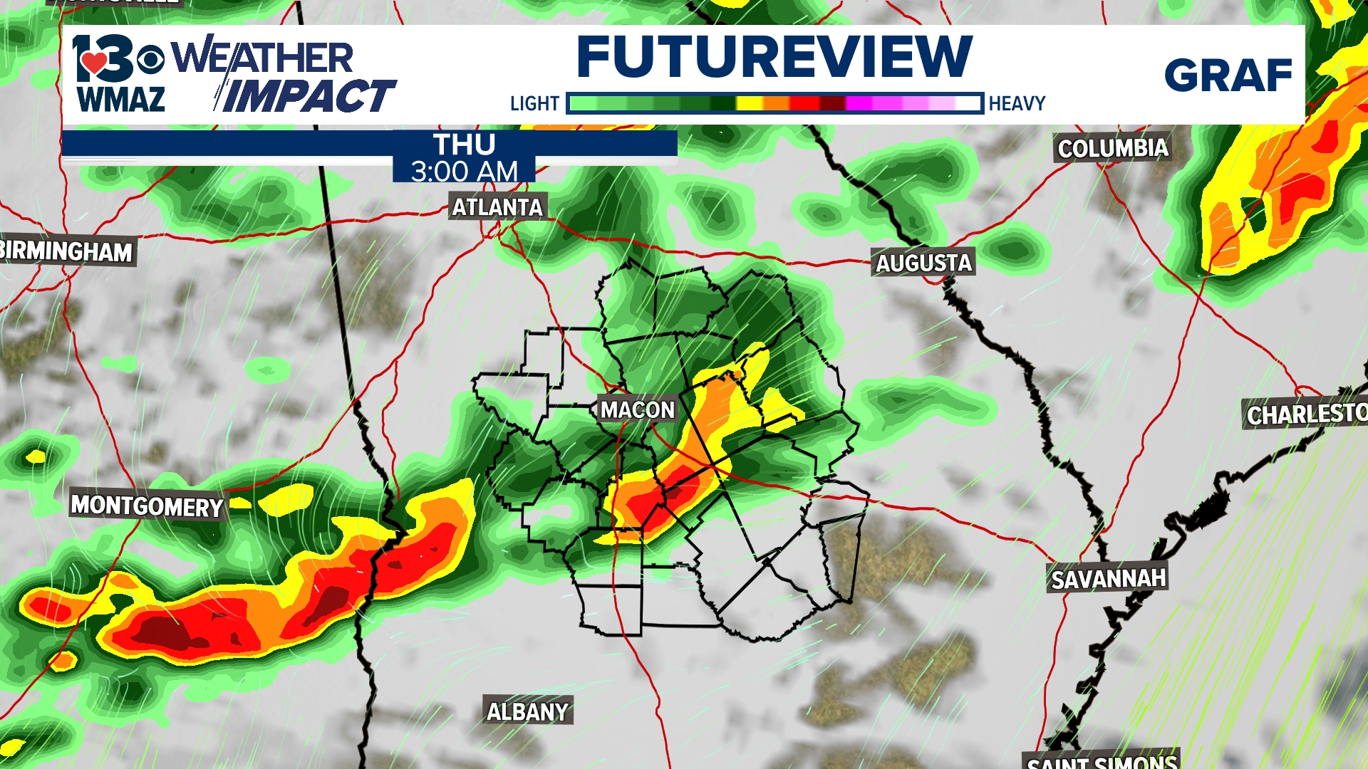 Weather Impact Alert | Heavy showers and storms will move in overnight ...