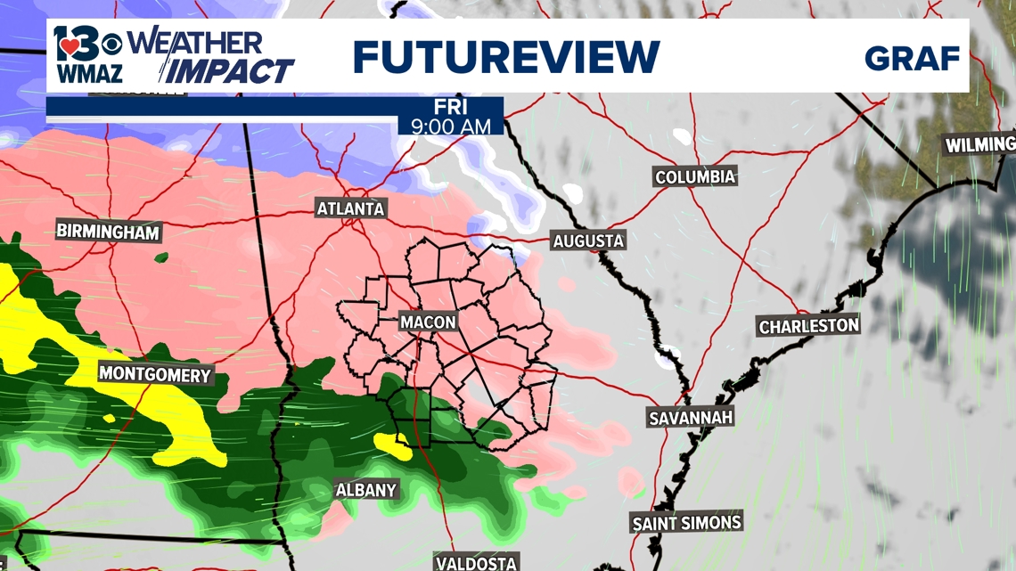 13WMAZ Weather Impact Alert Wintry mix possible across Central