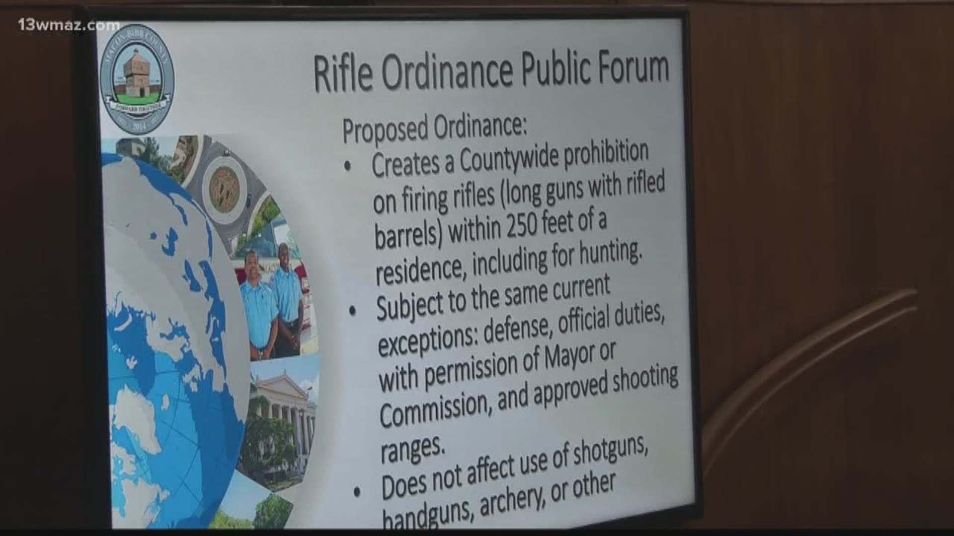 Monday night, a large group of people met with Macon-Bibb commissioners for a third time to talk about a proposed hunting ordinance.