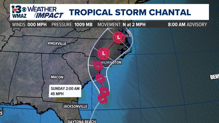 Tropical Depression Three upgraded to Tropical Storm Chantal