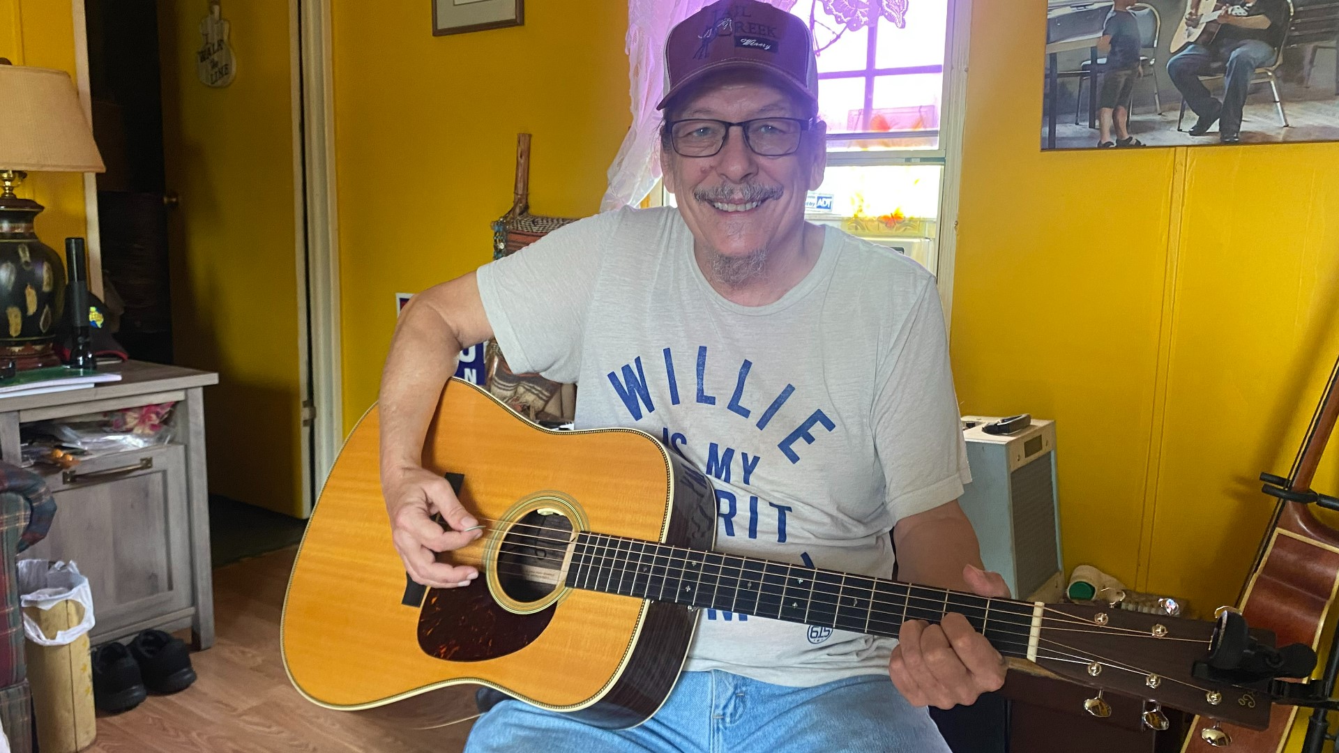 Mark Johnson says he's been playing the guitar since kindergarten and music is God's gift to him.
A gift he's been sharing with the world for decades.