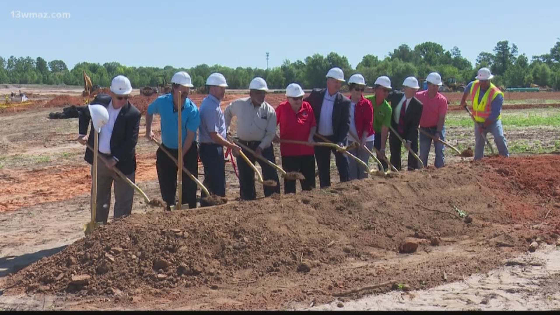 People gathered on North Houston Road in Warner Robins Friday for the groundbreaking for a new recreation center. The new complex will have basketball courts, fitness rooms, and a raised track.