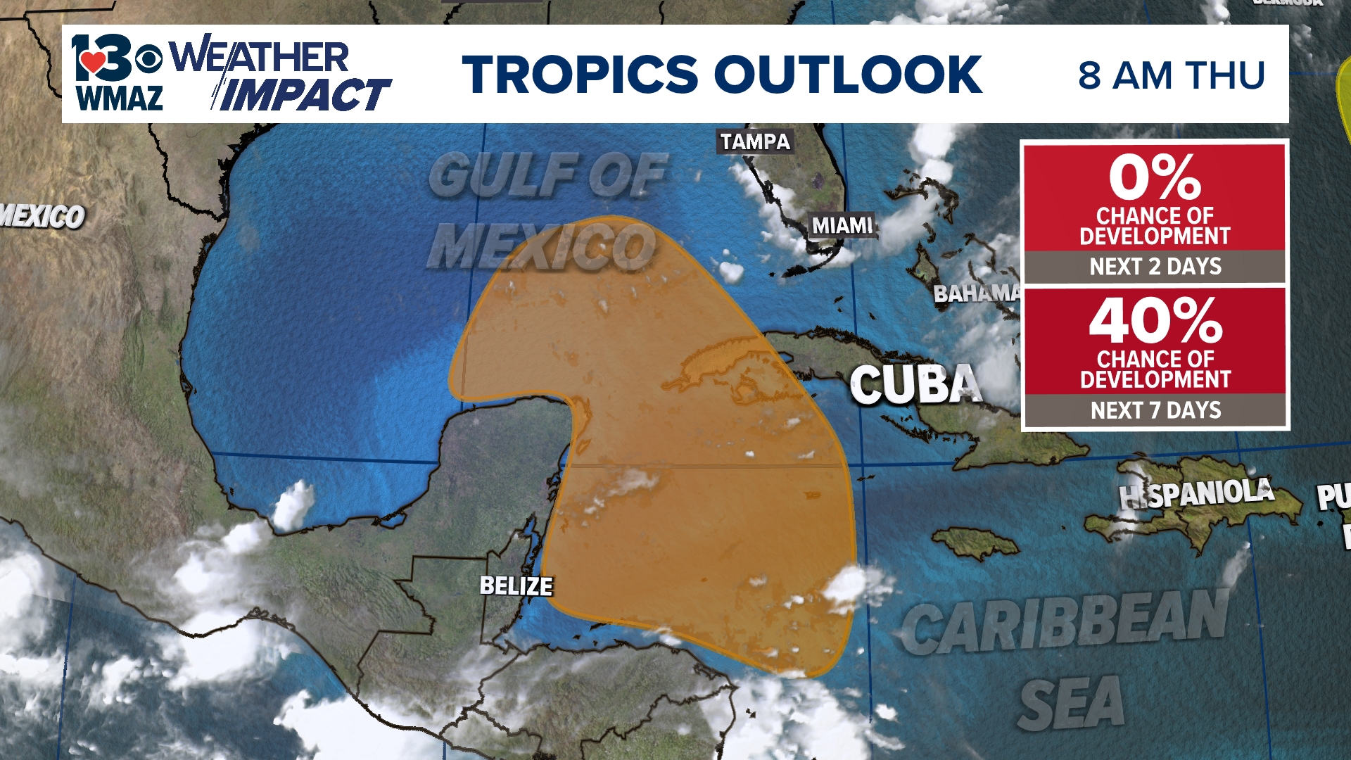 The intensity and path of whatever forms is still up in the air, but it is something we're continuing to monitor.