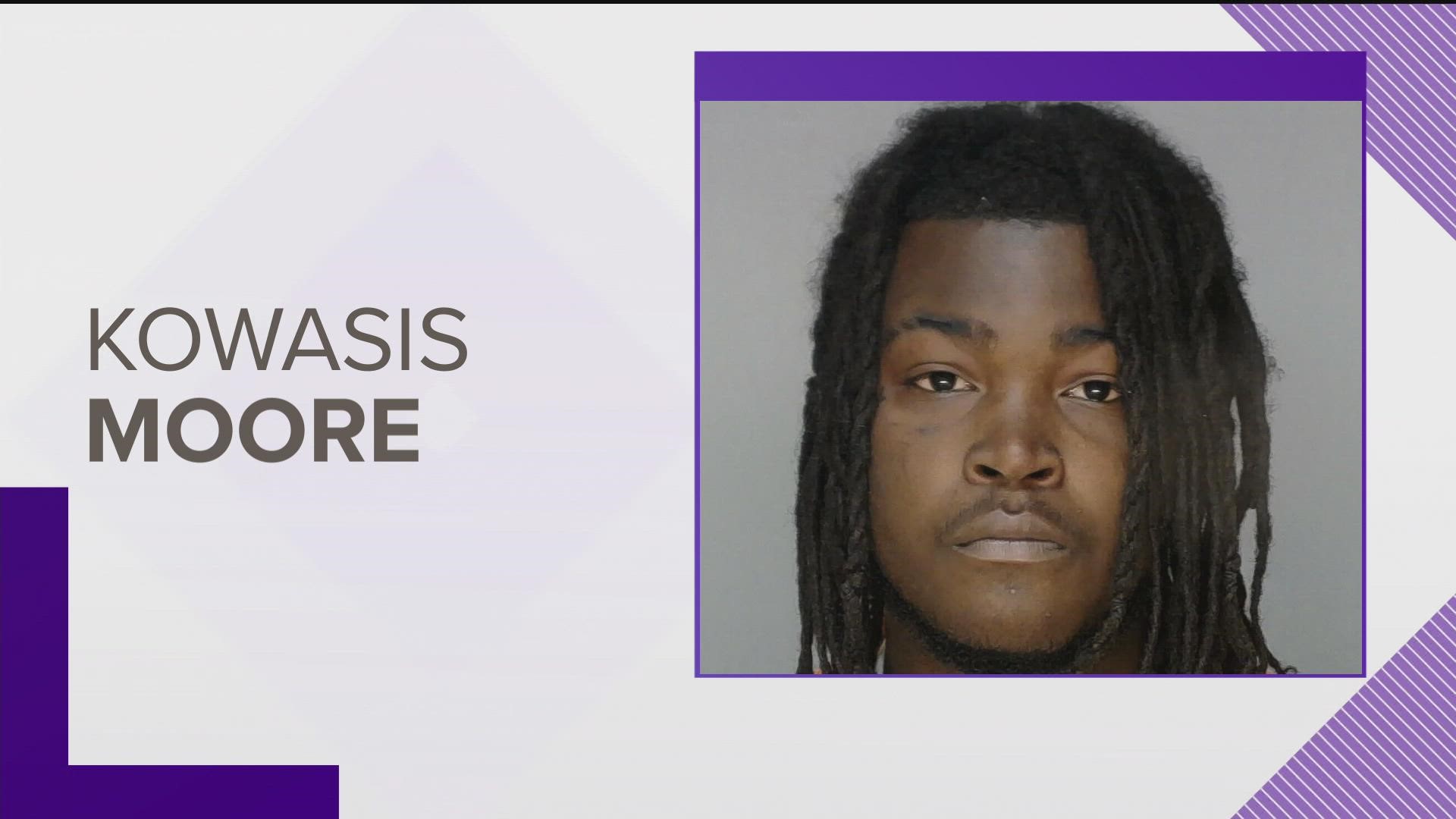 19-year-old Kowasis Moore, the brother of Quentavious Moore, was arrested Tuesday