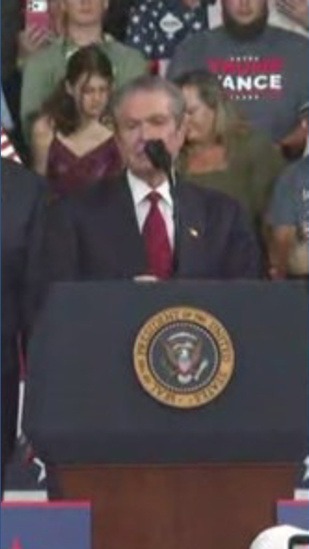 Rick Jackson speaks before supporters at President Trump's campaign ...
