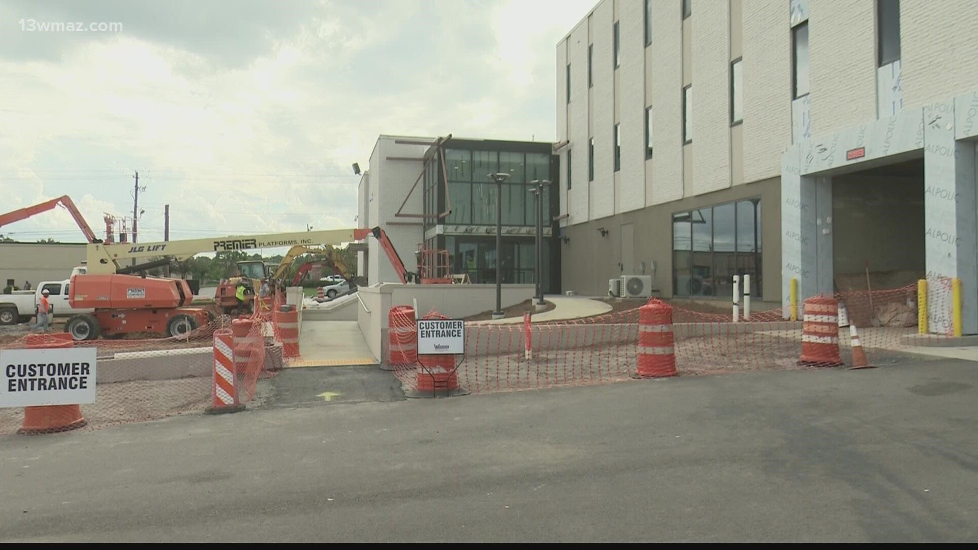 The Macon Water Authority has moved their lobby while working on renovations for their headquarters on Second Street.