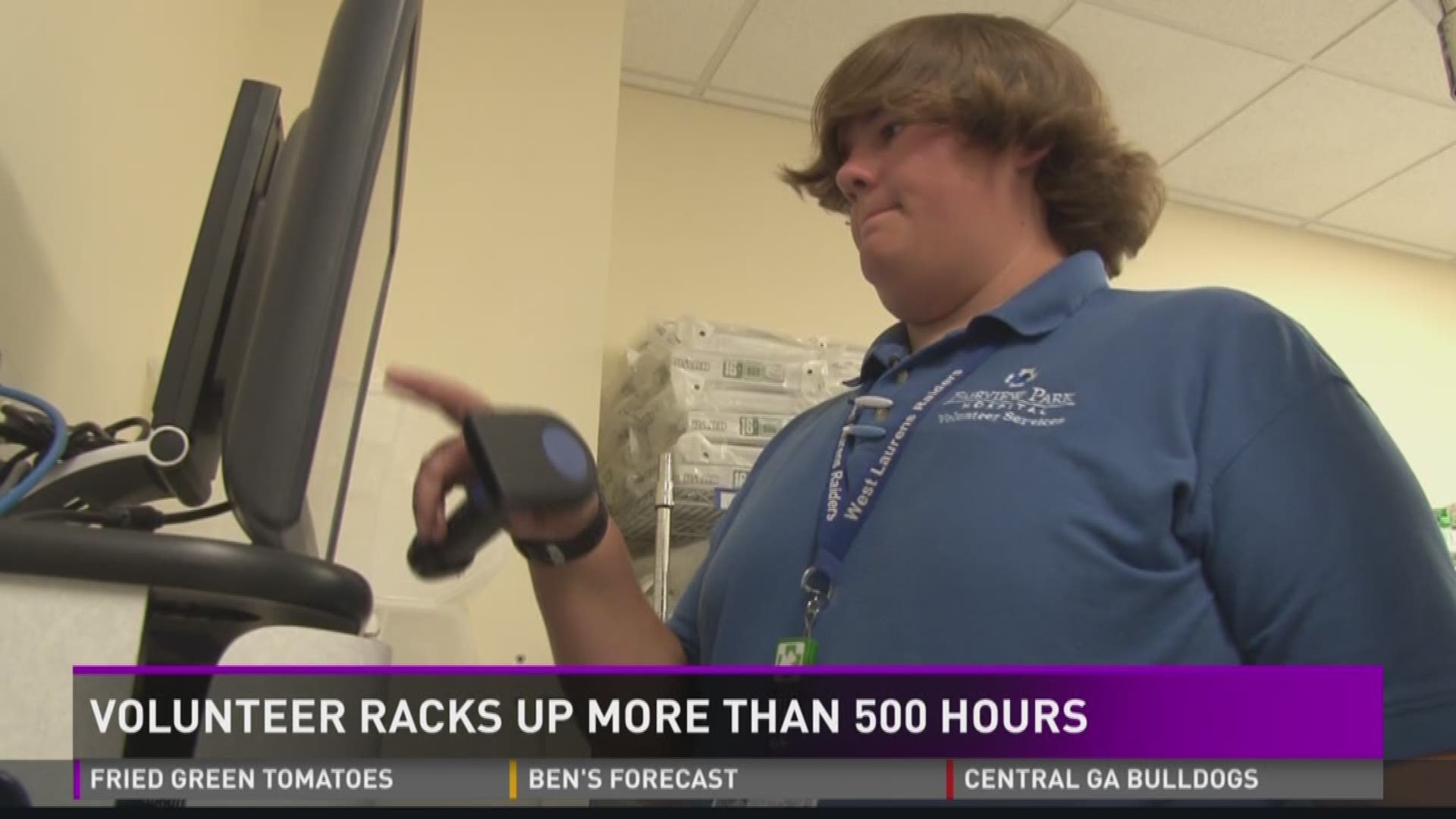 Hospital volunteer racks up more than 500 hours