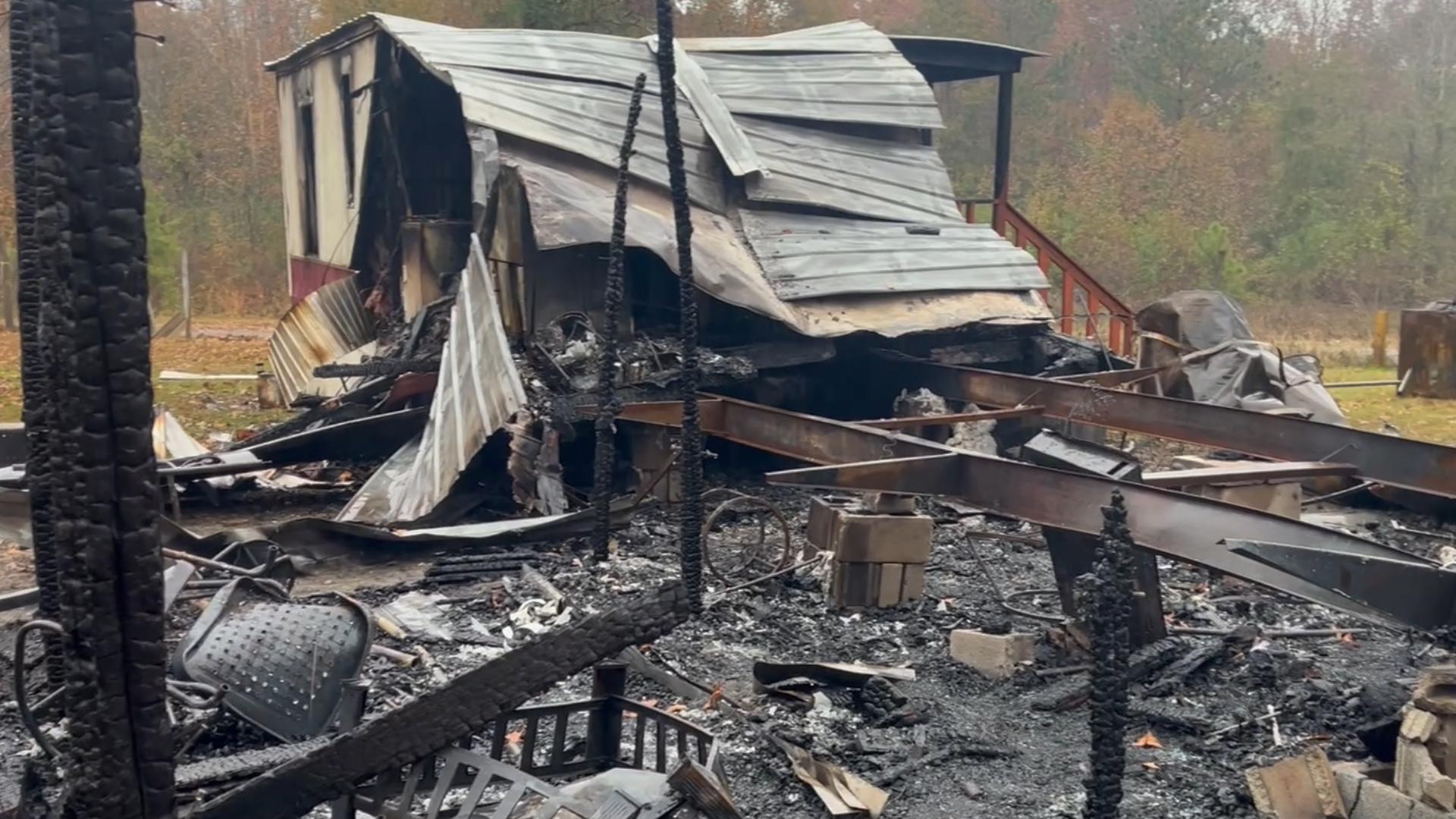 When authorities arrived on the scene, they say the mobile home was engulfed in flames, leaving the victims little chance of survival.