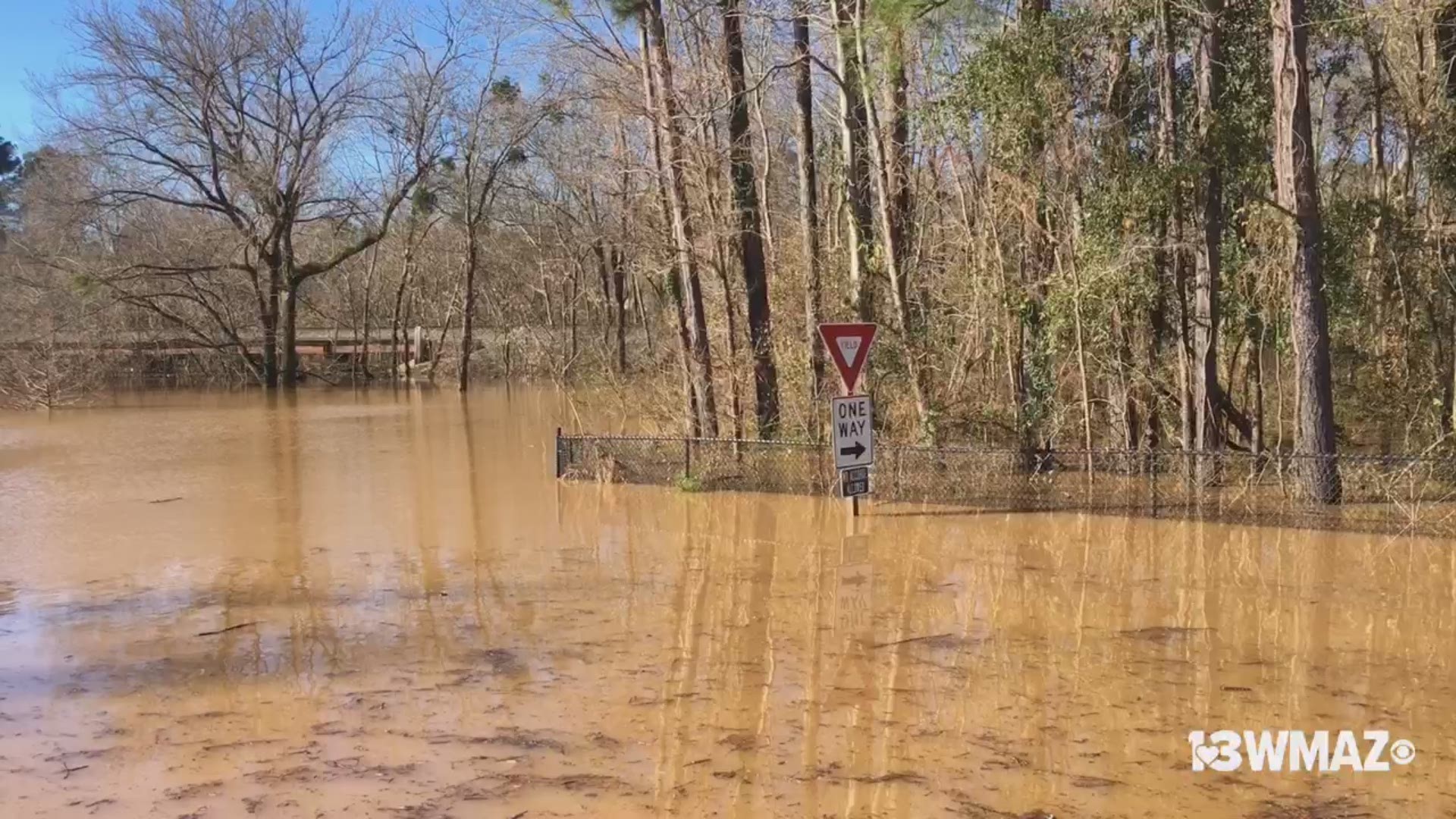 Flooding on the Ocmulgee River at Amerson River Park on Saturday