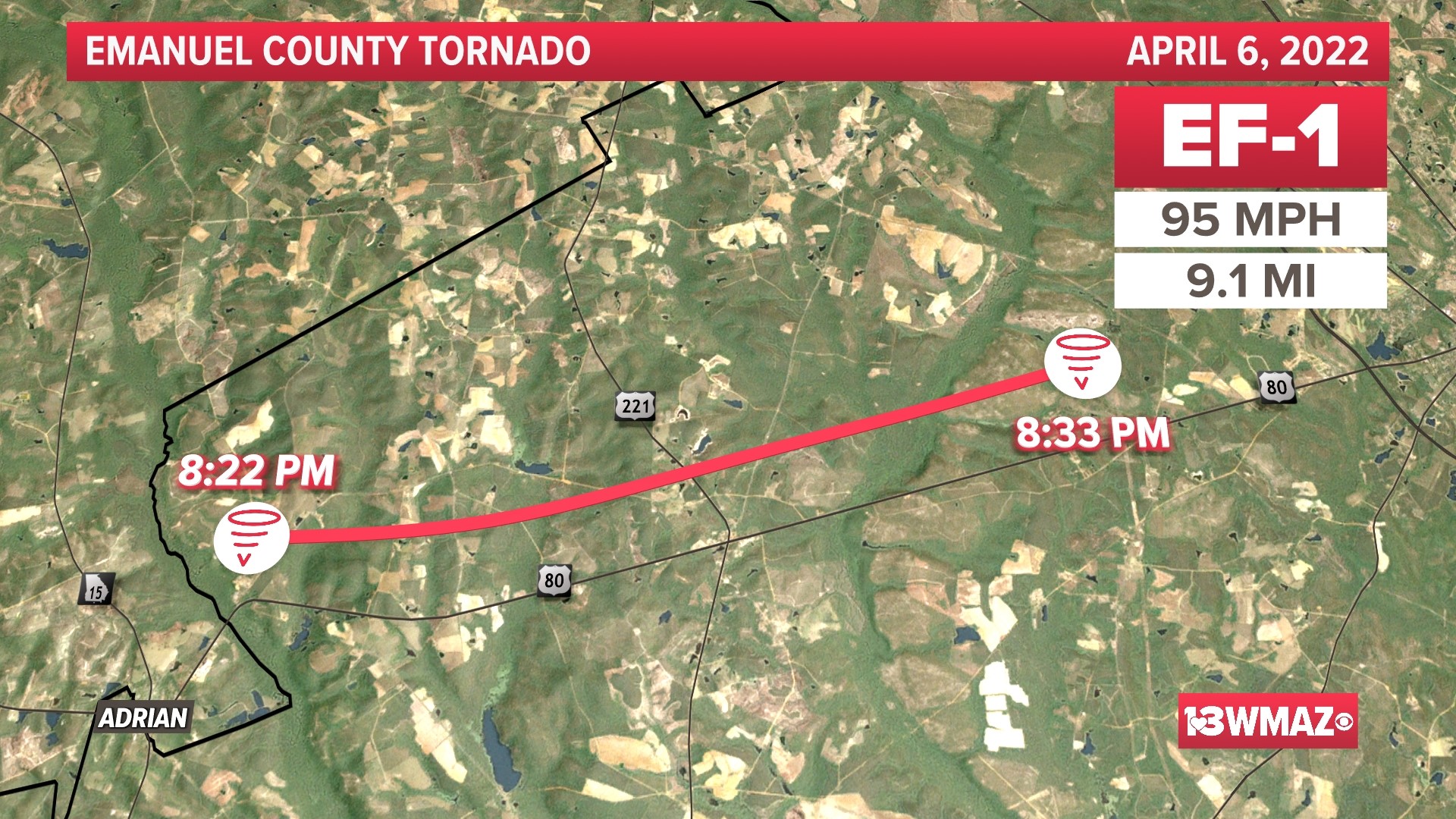 Here's a list of confirmed April 56 tornadoes in Central