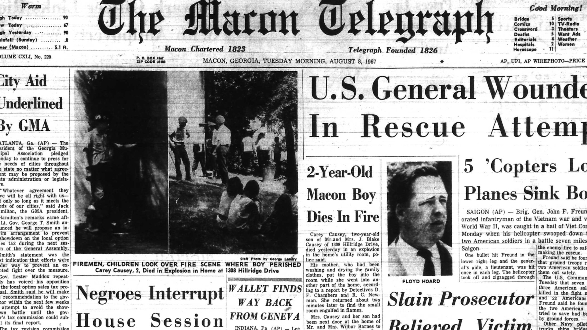 DA Floyd Hoard killed by Dixie Mafia in 1967