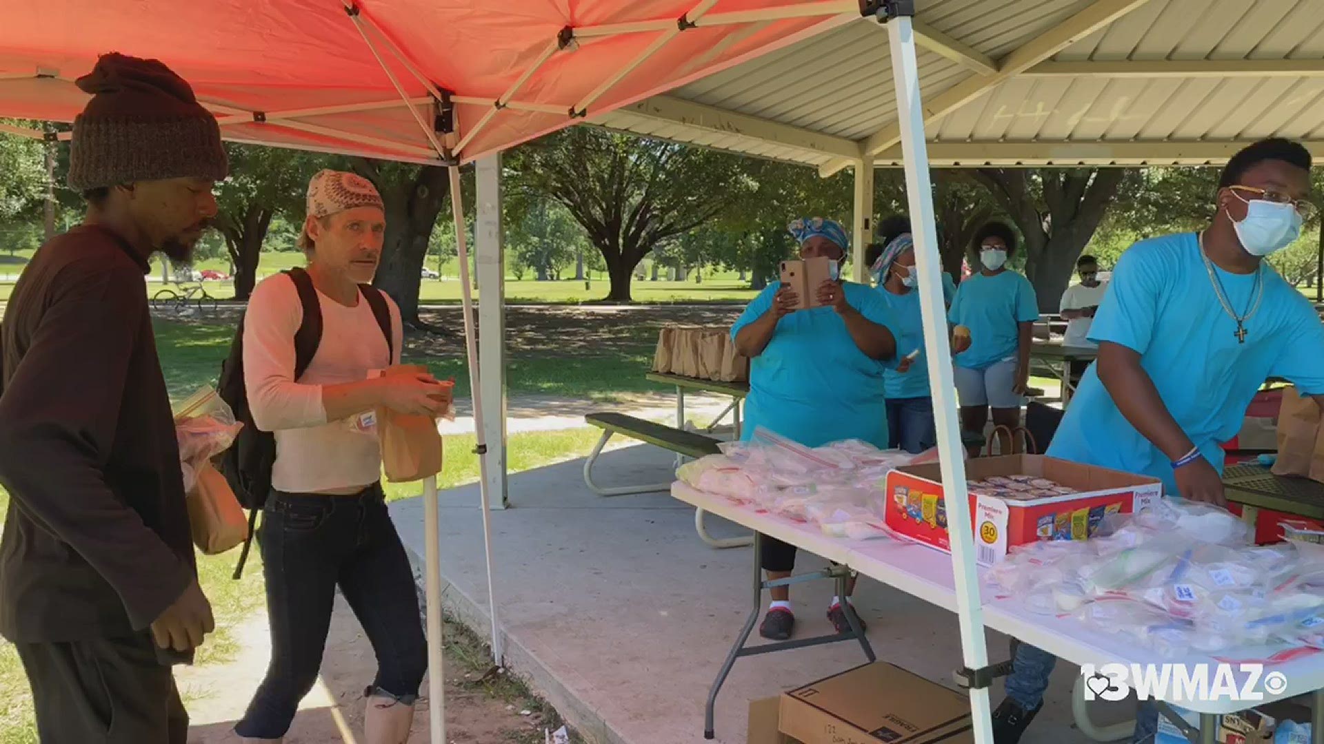Teen feeds the homeless in Central City Park