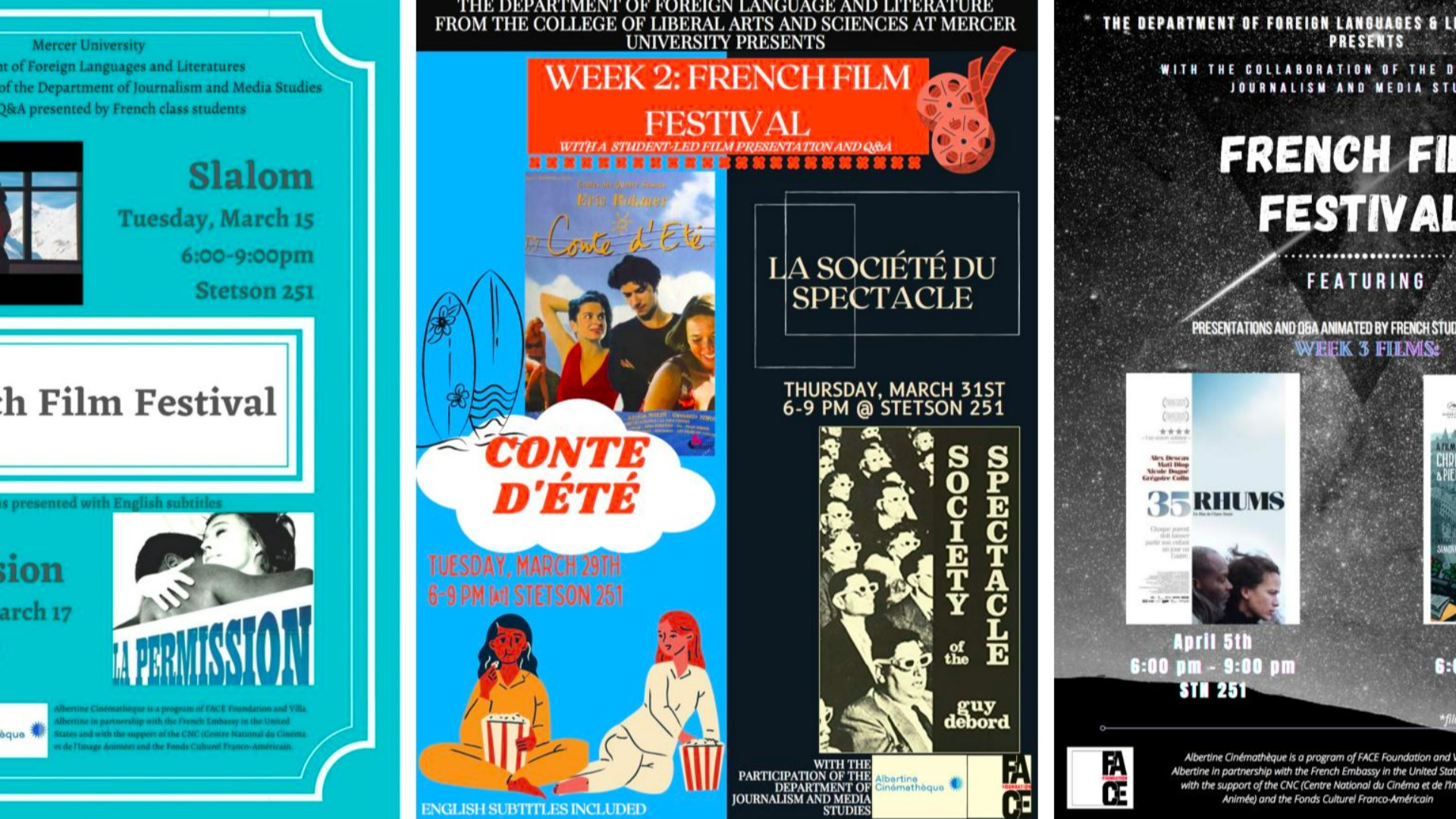 How did Mercer University's French Film Festival start? 