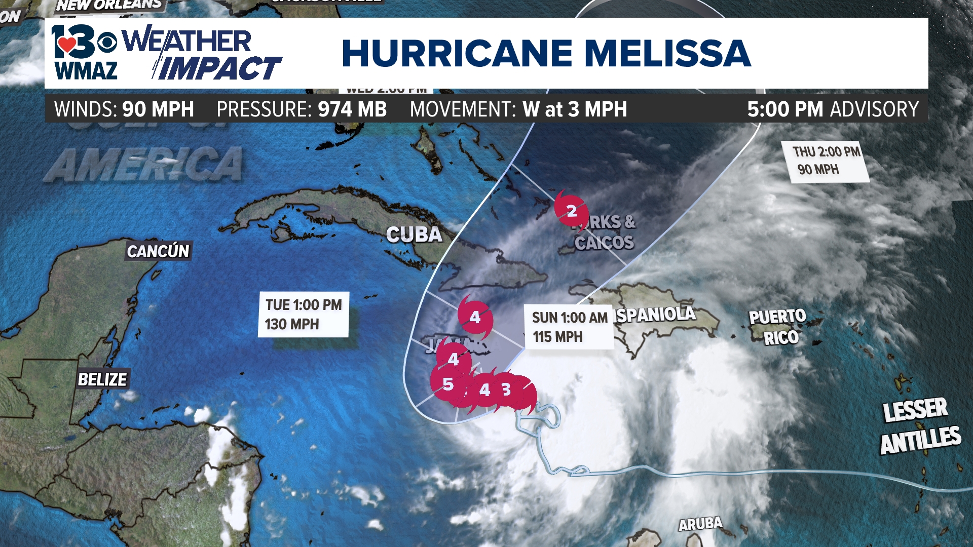 NATIONAL HURRICANE CENTER LATEST UPDATE ON HURRICANE MELISSA visual data 4