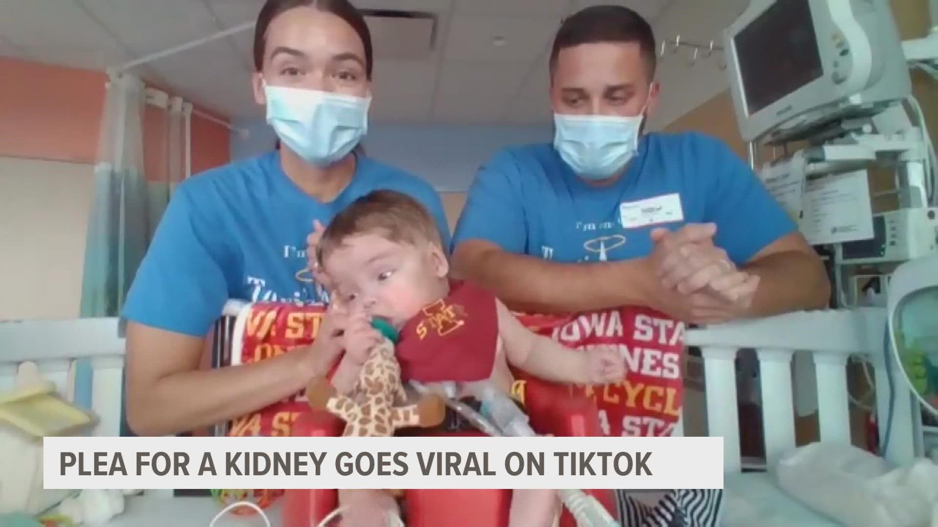 A family's plea for a kidney is getting a lot of attention on TikTok. Meet "Super Cooper 129." His parents are hoping to find him a kidney before his first birthday.