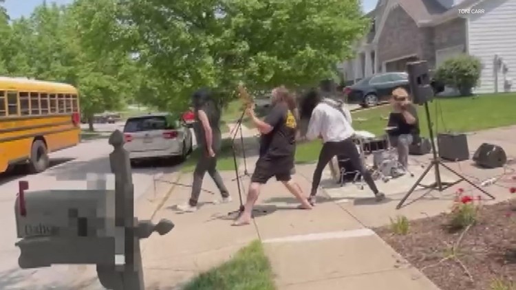 'School's out!' | Indianapolis dad's band rocks Alice Cooper to embarrass son on last day of school.