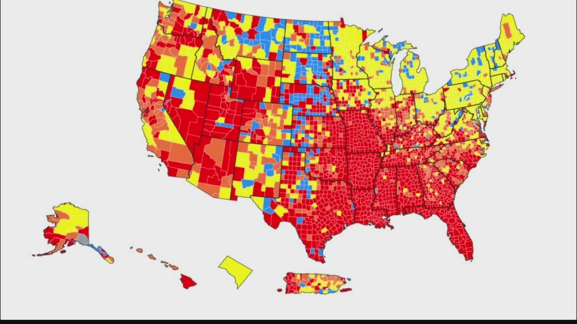 The CDC says the recommendations apply to people who live in areas of high transmission.