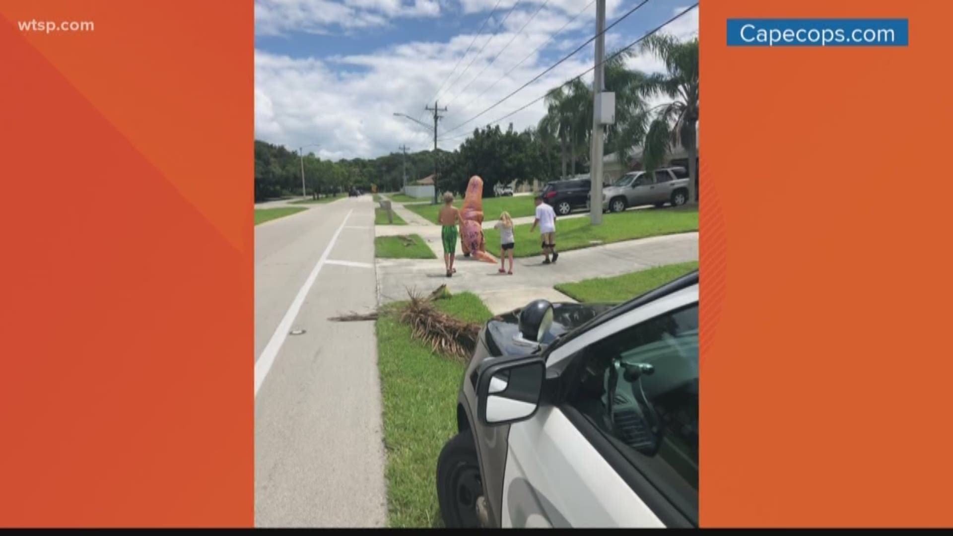 Cape Coral police had an interesting day arresting a dinosaur!