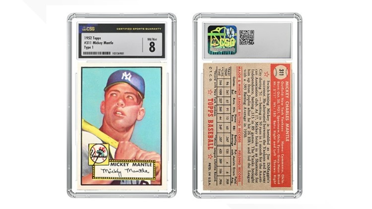 Sports appraisal company certifies Mickey Mantle baseball card worth more than $2 million