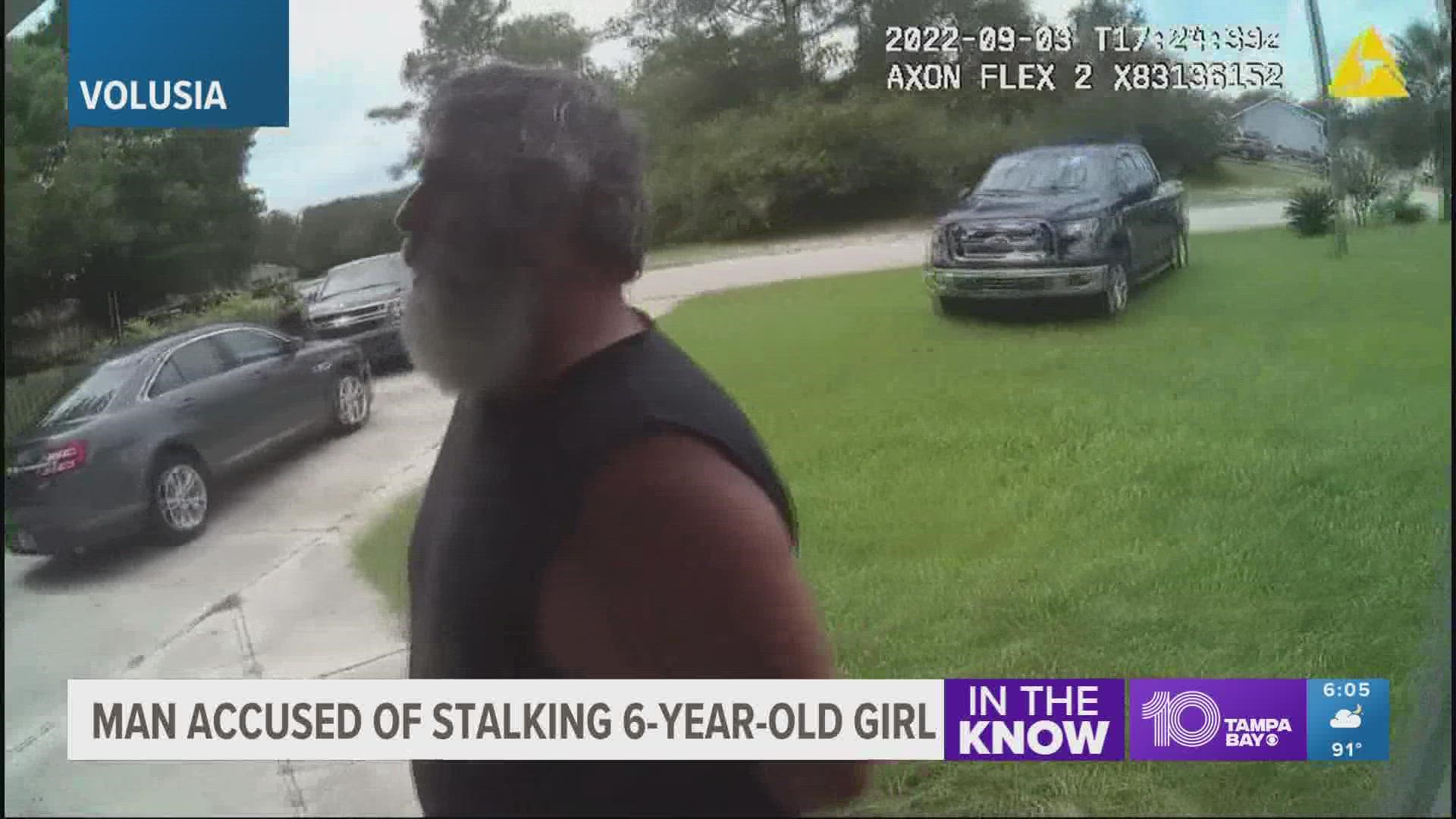 Multiple people have reported he harassed his neighbors and their children, taking photos of them as he drove by. He even drove to the 6-year-old's grandma's house.